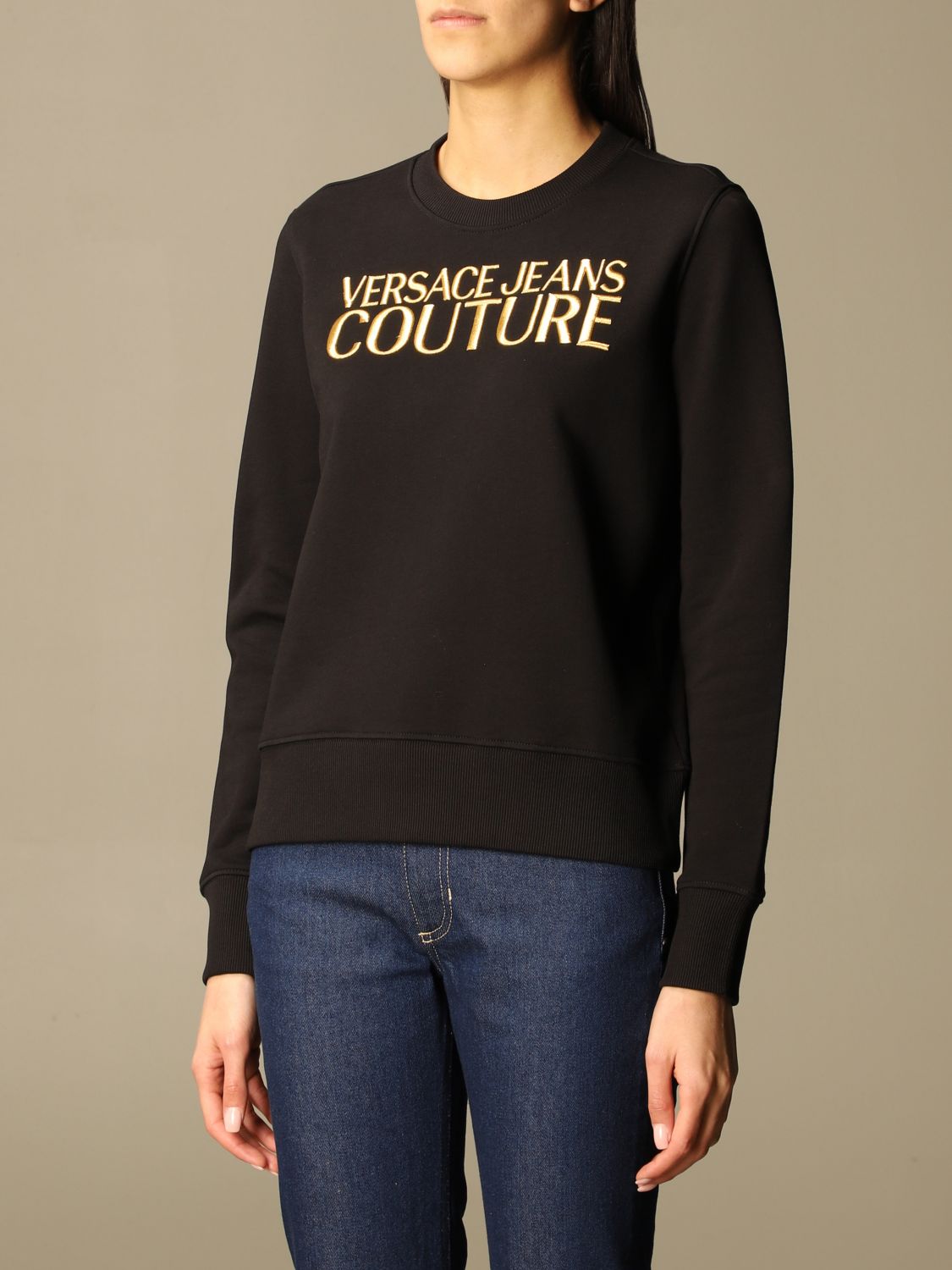 Sweat-shirt Versace Jeans Couture: Sweat-shirt femme Versace Jeans Couture noir 4