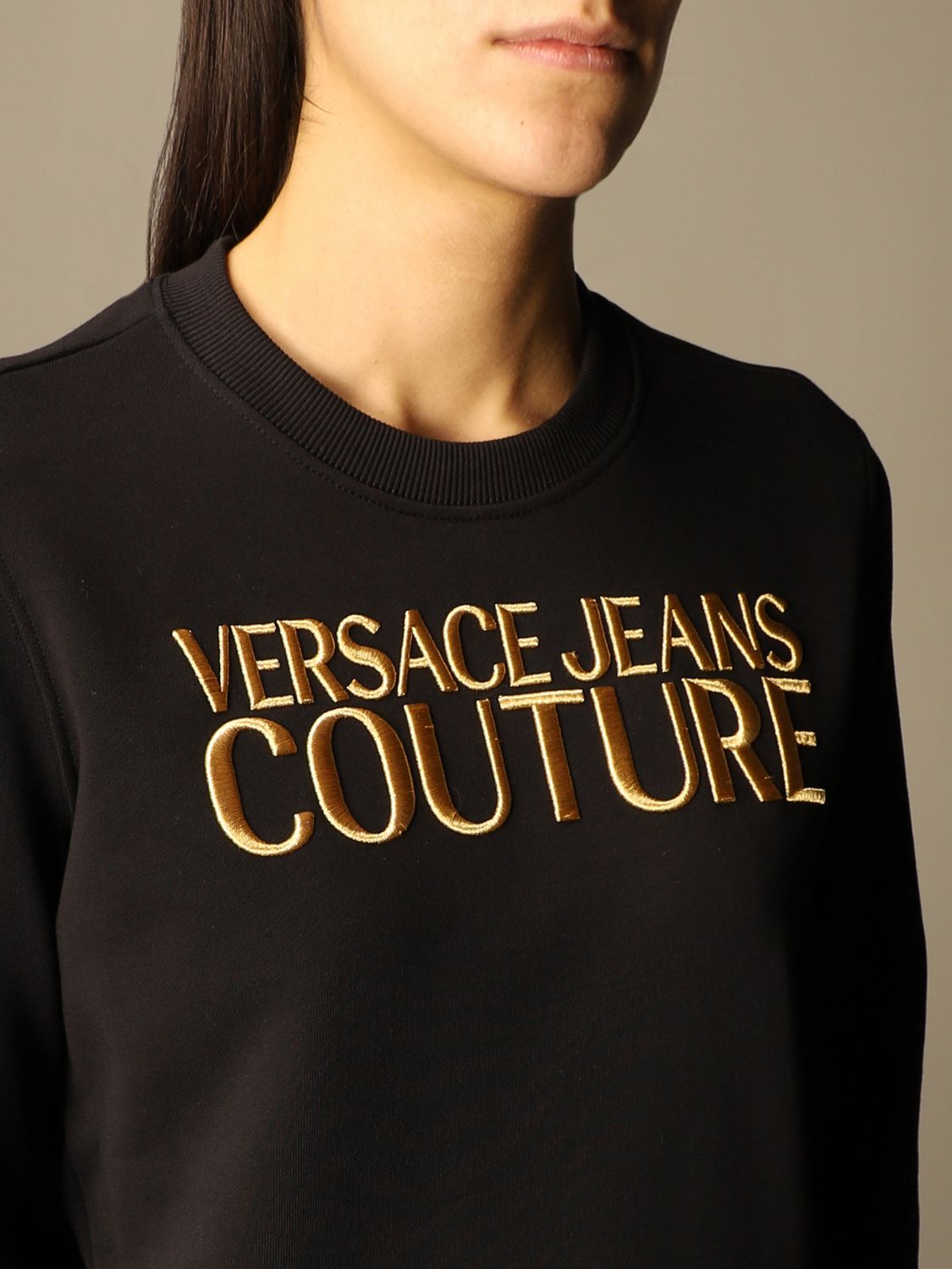 Sweat-shirt Versace Jeans Couture: Sweat-shirt femme Versace Jeans Couture noir 5