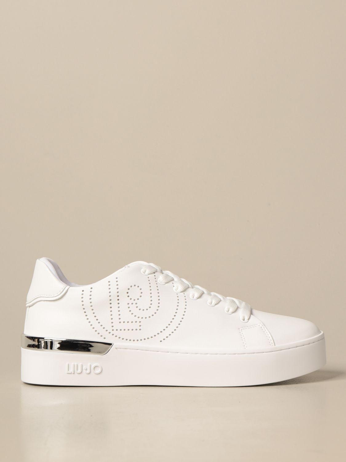 LIU JO: sneakers in synthetic leather - White | Liu sneakers BA1029EX014 online on GIGLIO.COM