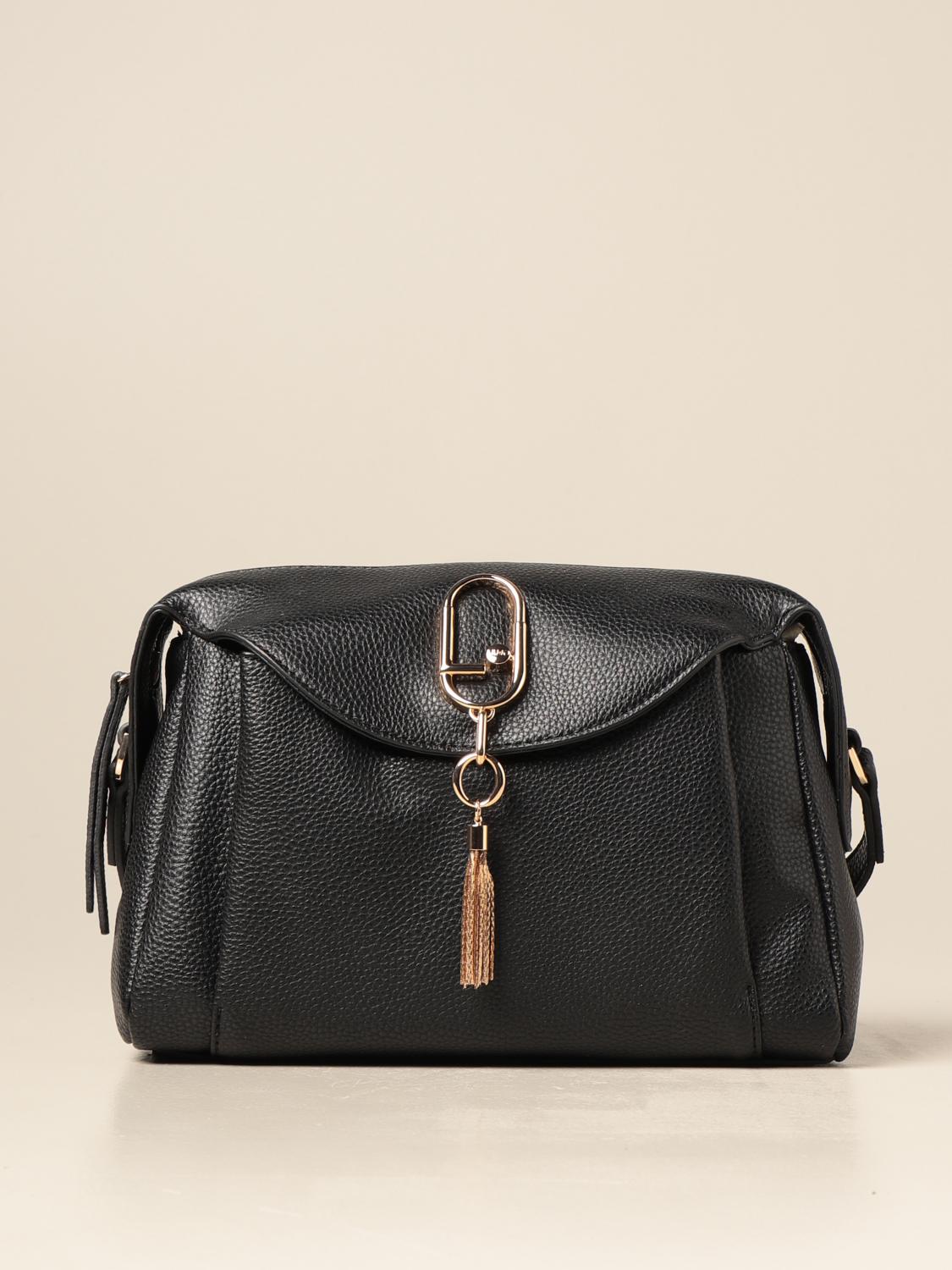LIU JO bag in textured synthetic leather Black Liu Jo crossbody