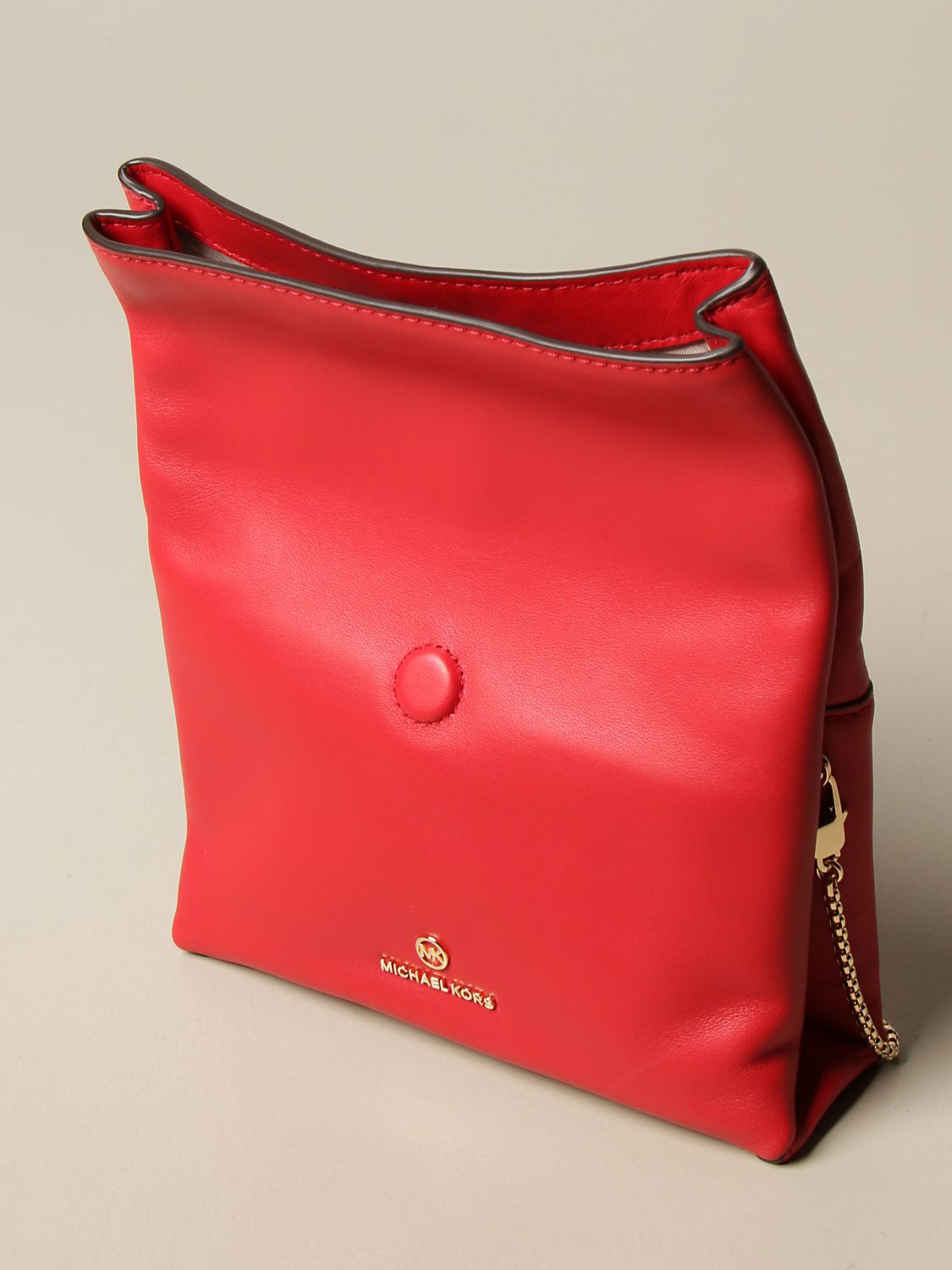 michael kors red leather bag