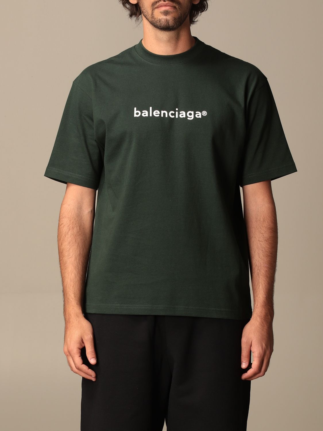 BALENCIAGA: T-shirt homme | T-Shirt Balenciaga Homme Vert | T-Shirt