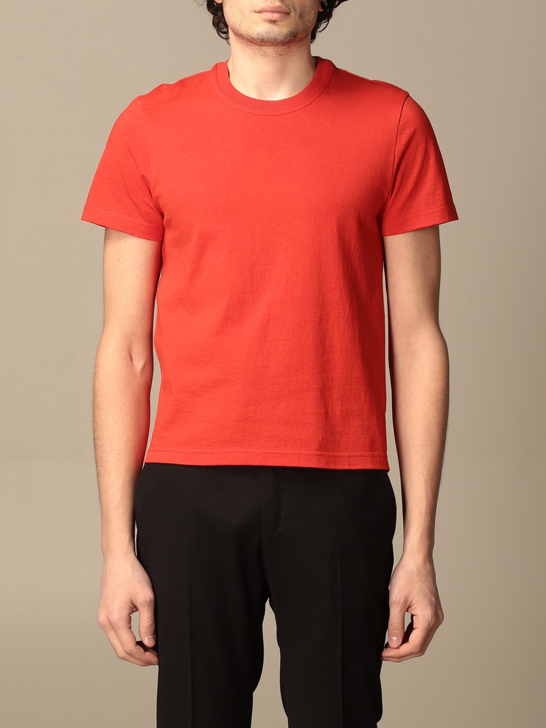 BOTTEGA VENETA: basic cotton T-shirt - Red | Bottega Veneta t-shirt ...