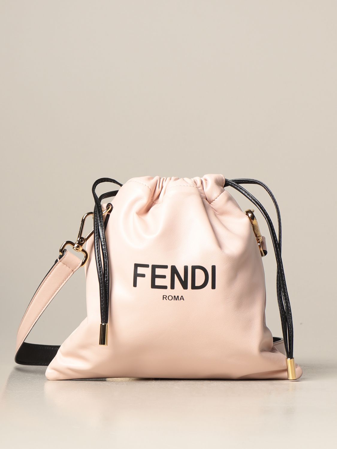FENDI: pouch bag in nappa leather with logo | Crossbody Bags Fendi ...