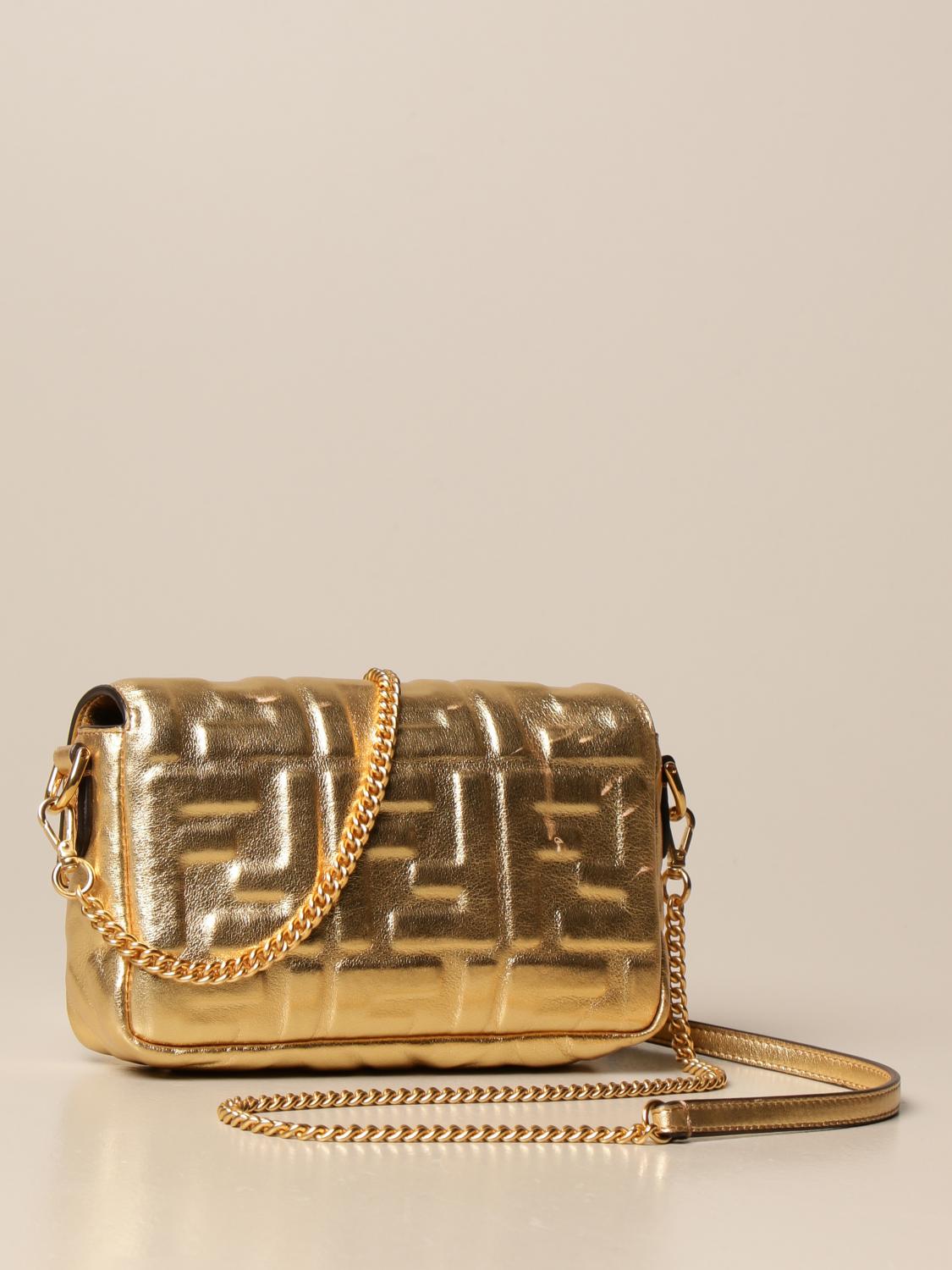 gold fendi purse