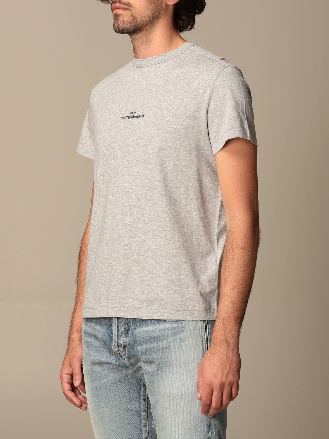 MAISON MARGIELA: cotton T-shirt - Grey | T-Shirt Maison Margiela ...