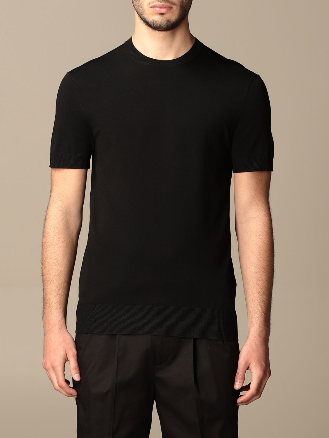 NEIL BARRETT: basic crewneck sweater - Black | Neil Barrett t-shirt ...