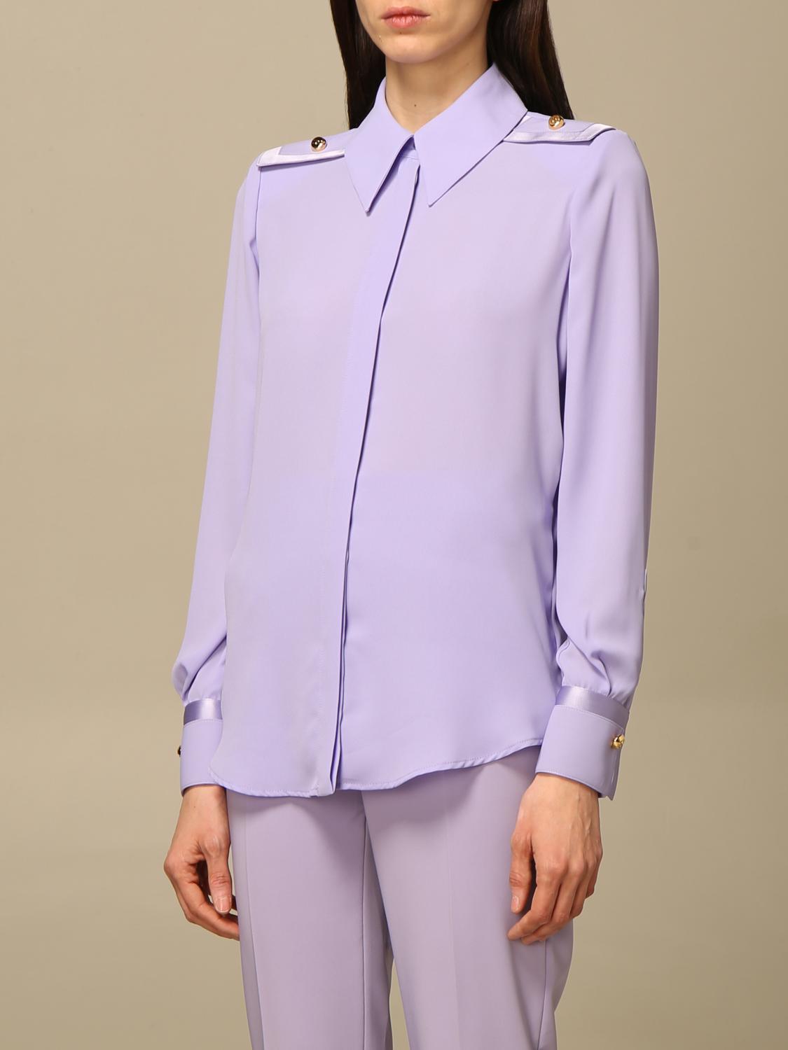 Elisabetta Franchi シャツ レディース ラベンダー シャツ Elisabetta Franchi Ca291 Giglio Com