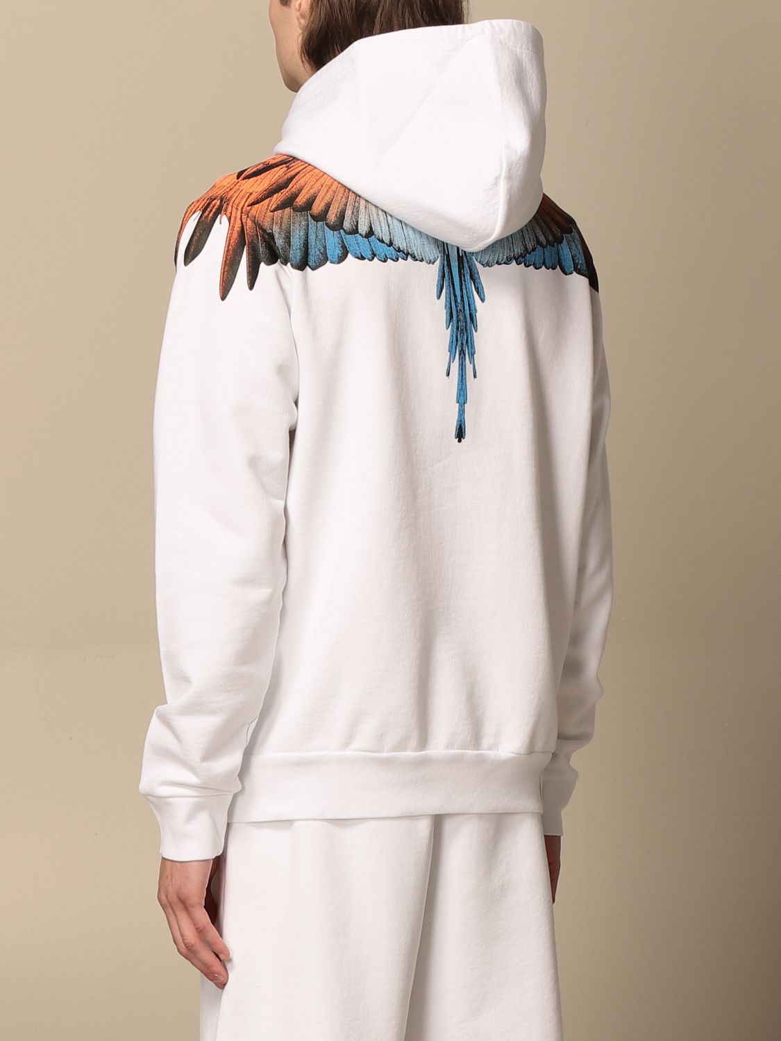 BURLON: hoodie wings - White | Marcelo Burlon sweatshirt CMBB007R21FLE001 online at GIGLIO.COM
