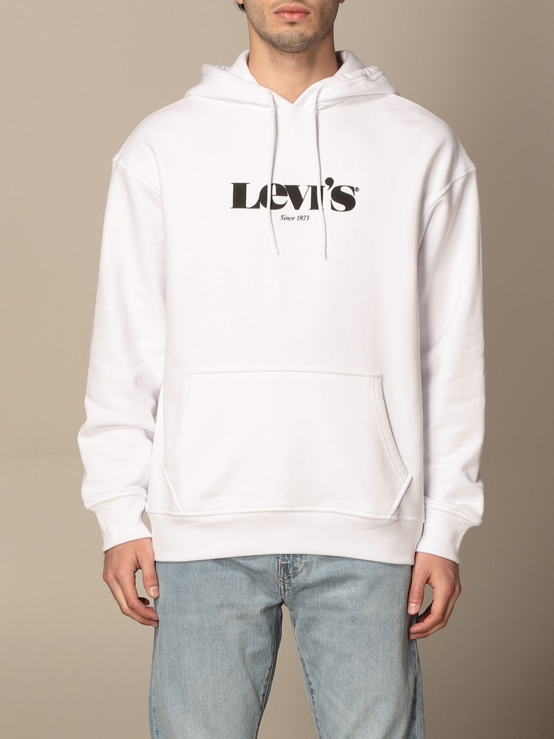 Levi's Outlet: sweatshirt for man - White | Levi's sweatshirt 38479 online  on 