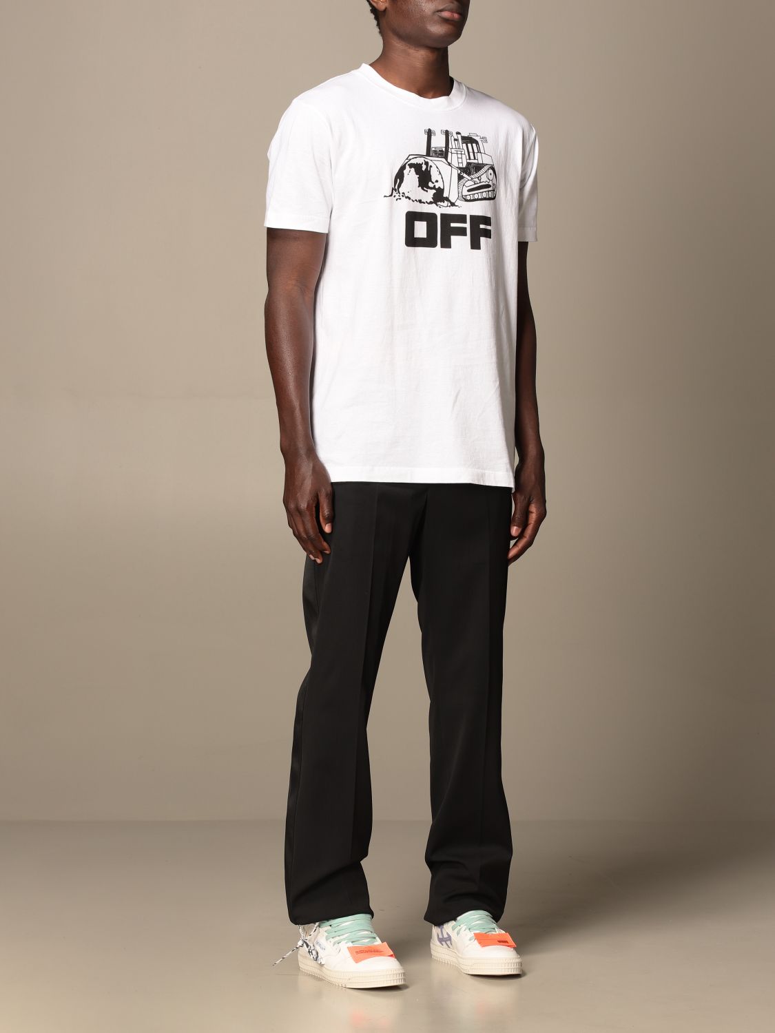 OFF-WHITE: Off White cotton t-shirt with back print - White | T-Shirt ...