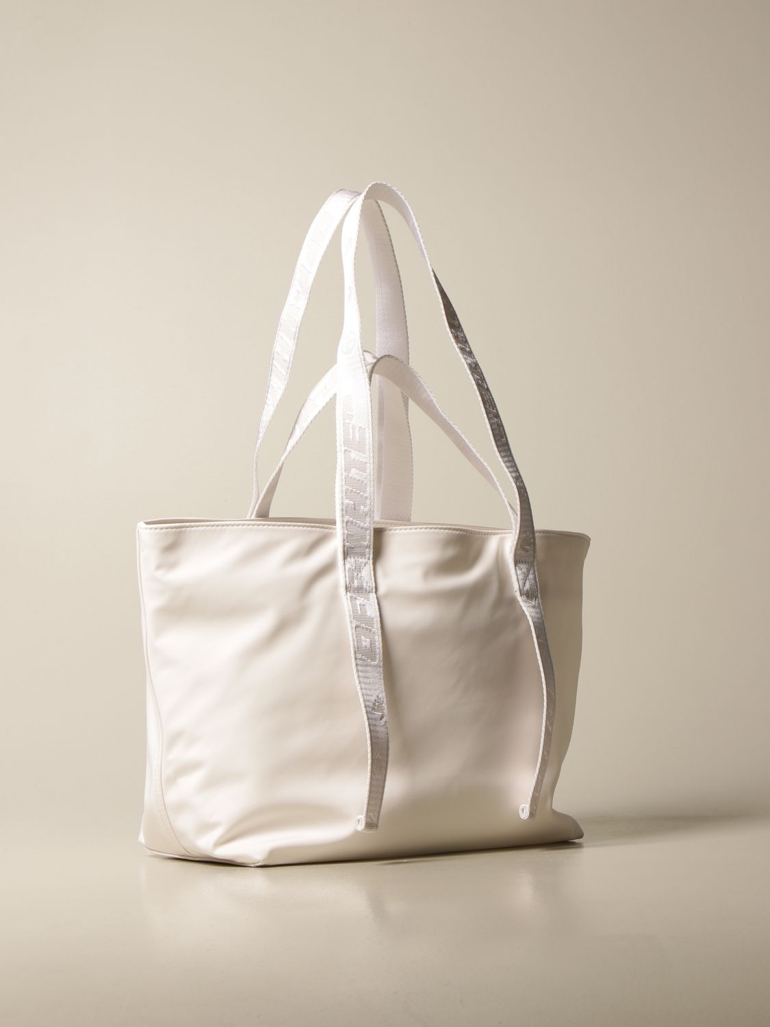 Off-White Canvas Commercial Tote Bag