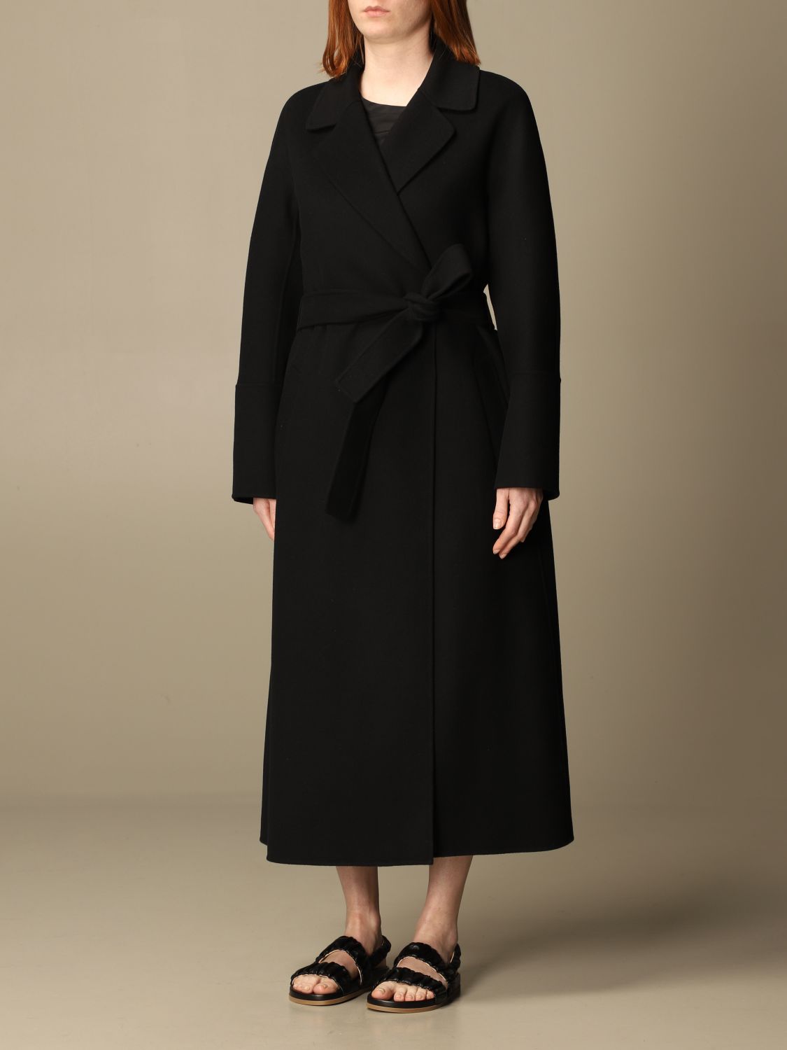S MAX MARA: coat in virgin wool | Coat S Max Mara Women Black | Coat S ...