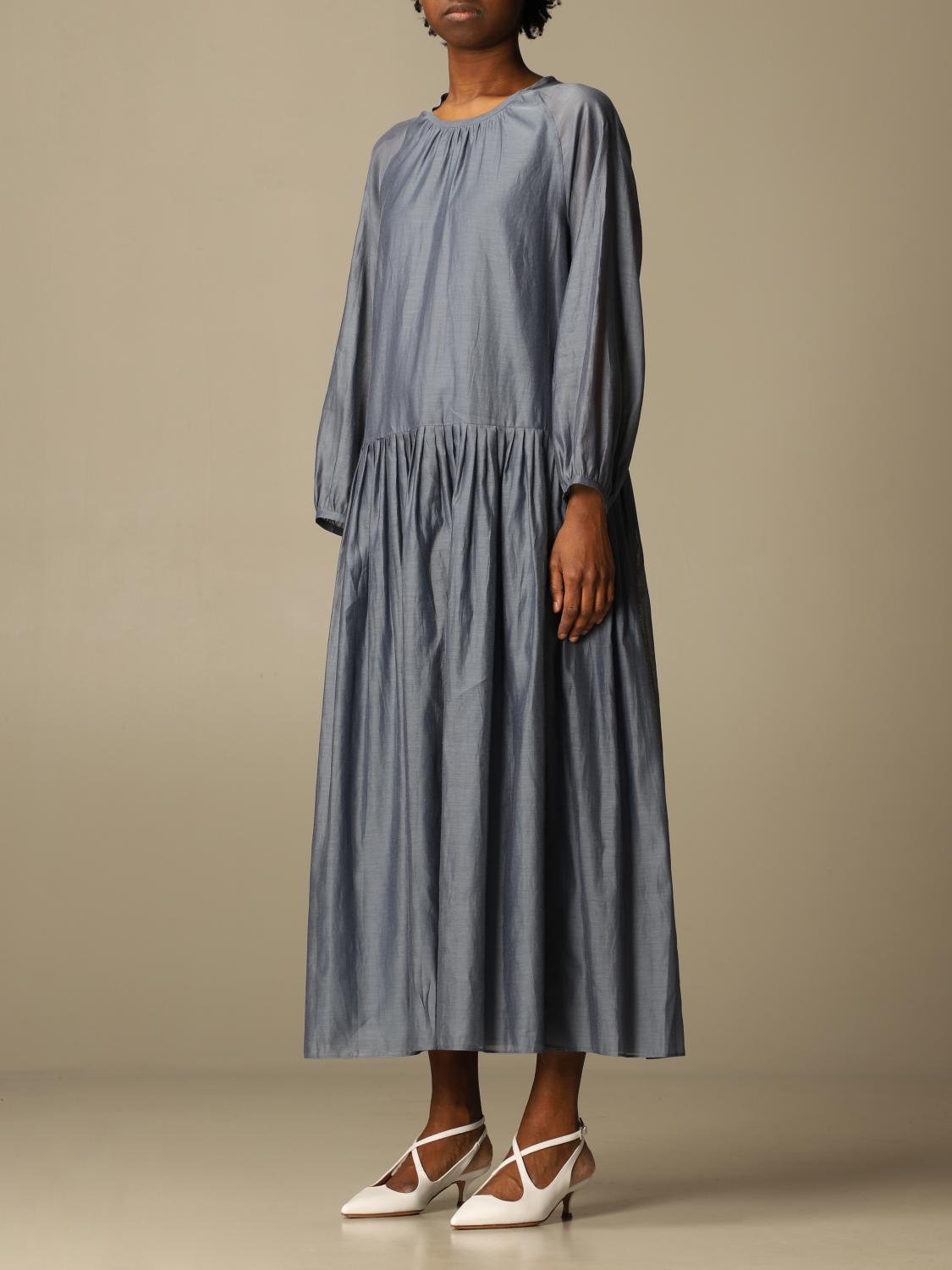 Max mara silk hot sale and cotton voile dress