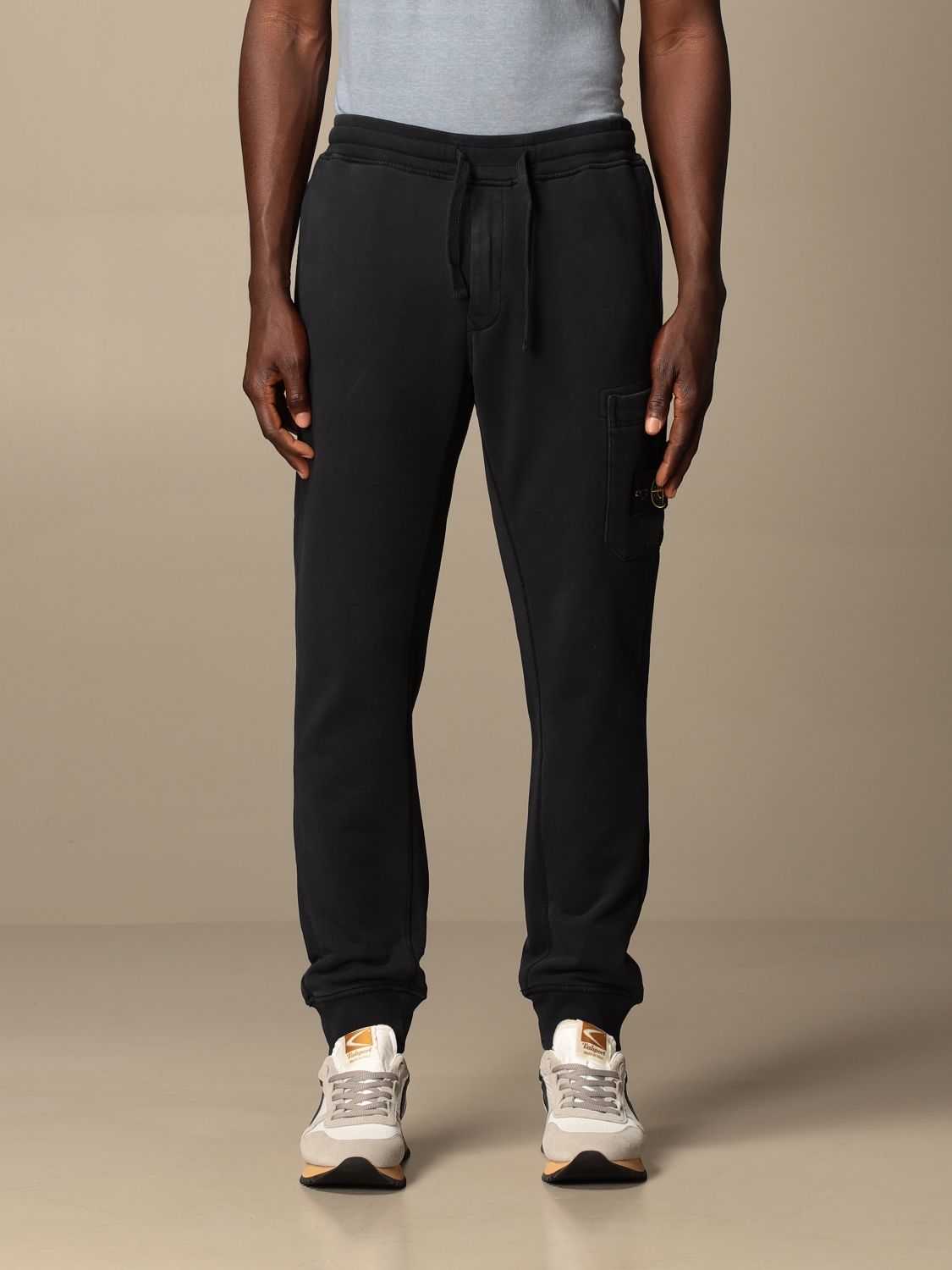 STONE ISLAND: jogging trousers in cotton - Blue | Stone Island pants ...
