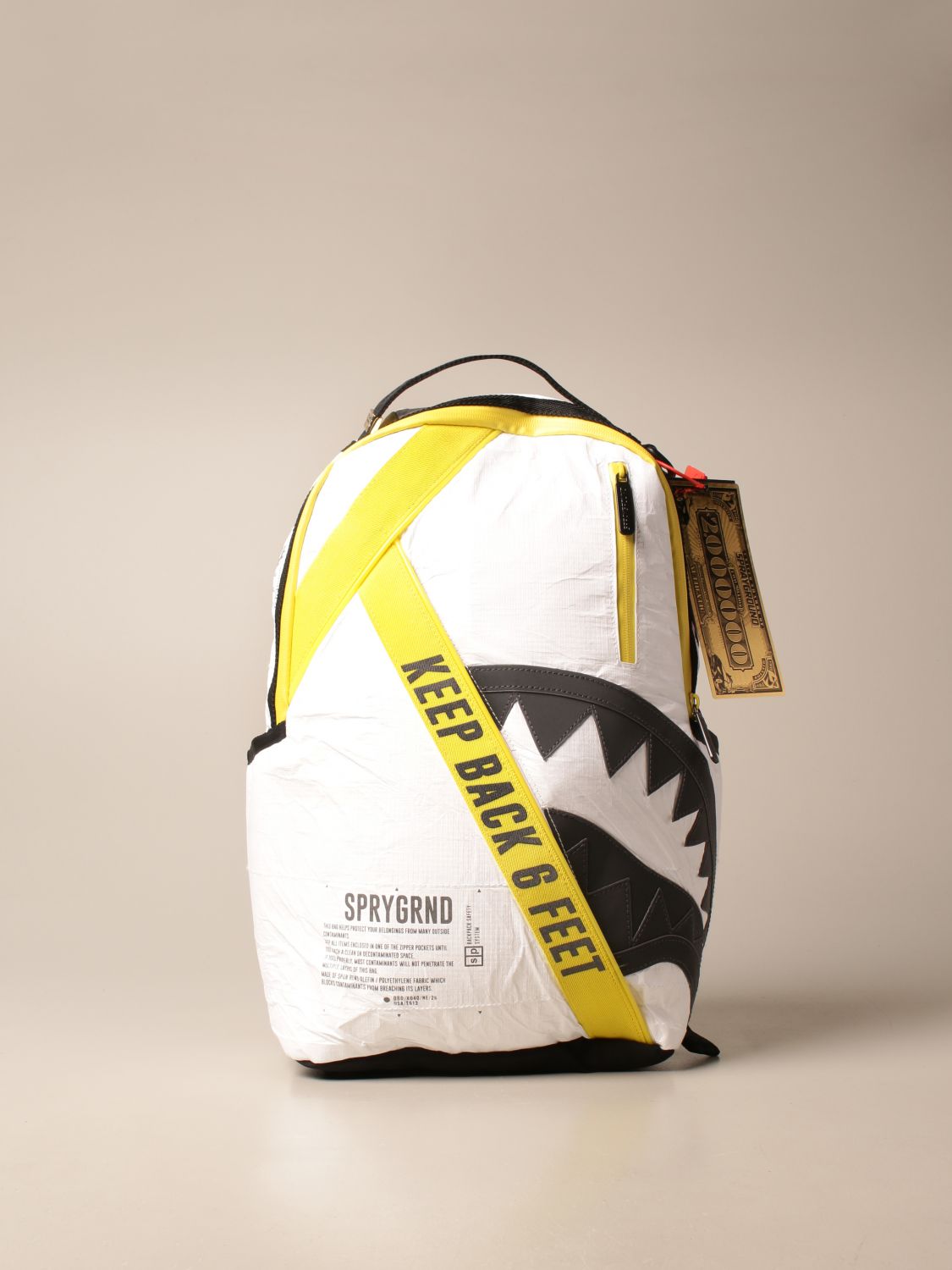 SPRAYGROUND: backpack in technical fabric with carved shark mouth