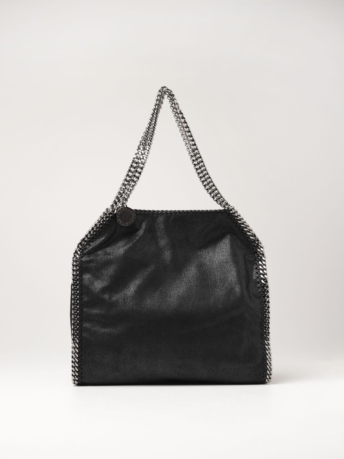 STELLA MCCARTNEY: Falabella small bag with chains - Black | STELLA ...