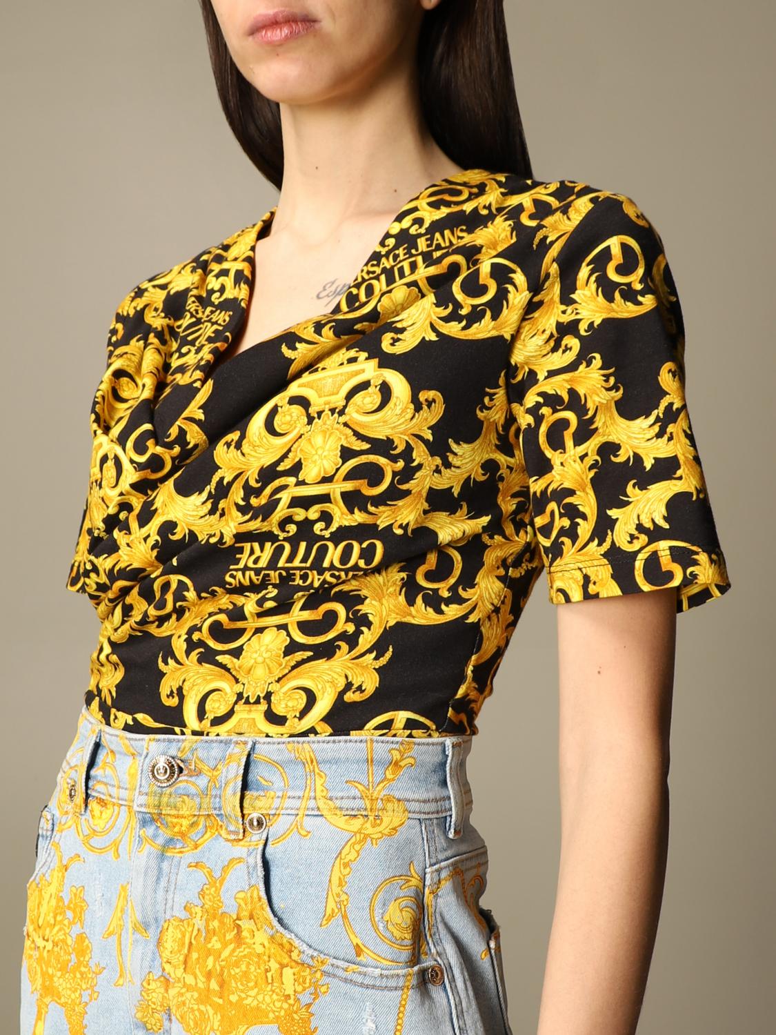 VERSACE JEANS COUTURE Vbody with baroque pattern Body Versace Jeans