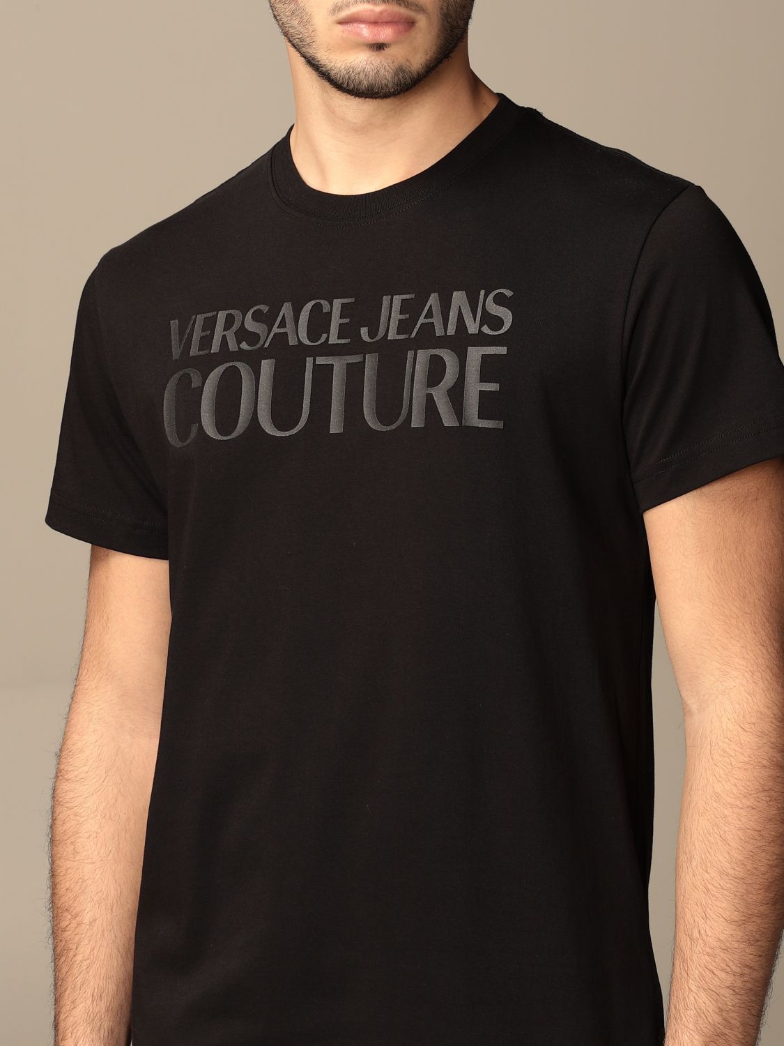 VERSACE JEANS COUTURE：Tシャツ メンズ - ブラック | GIGLIO.COMオンラインのVersace Jeans