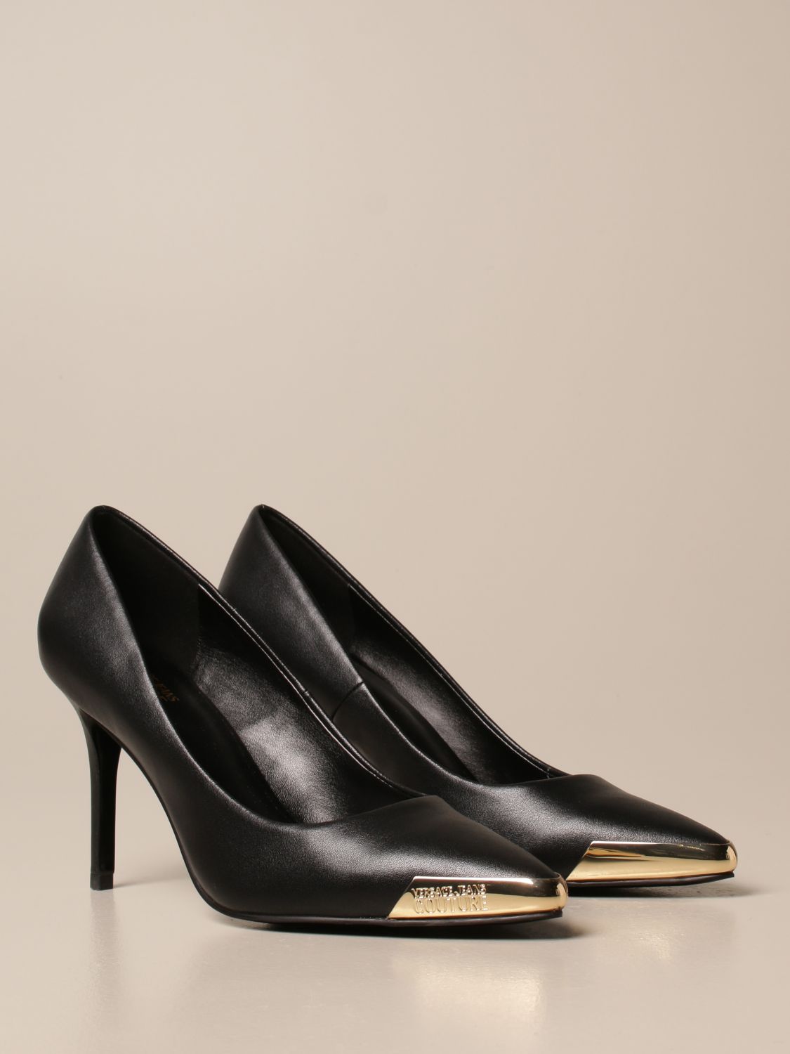 VERSACE JEANS COUTURE: court shoes for women - Black | Versace Jeans ...