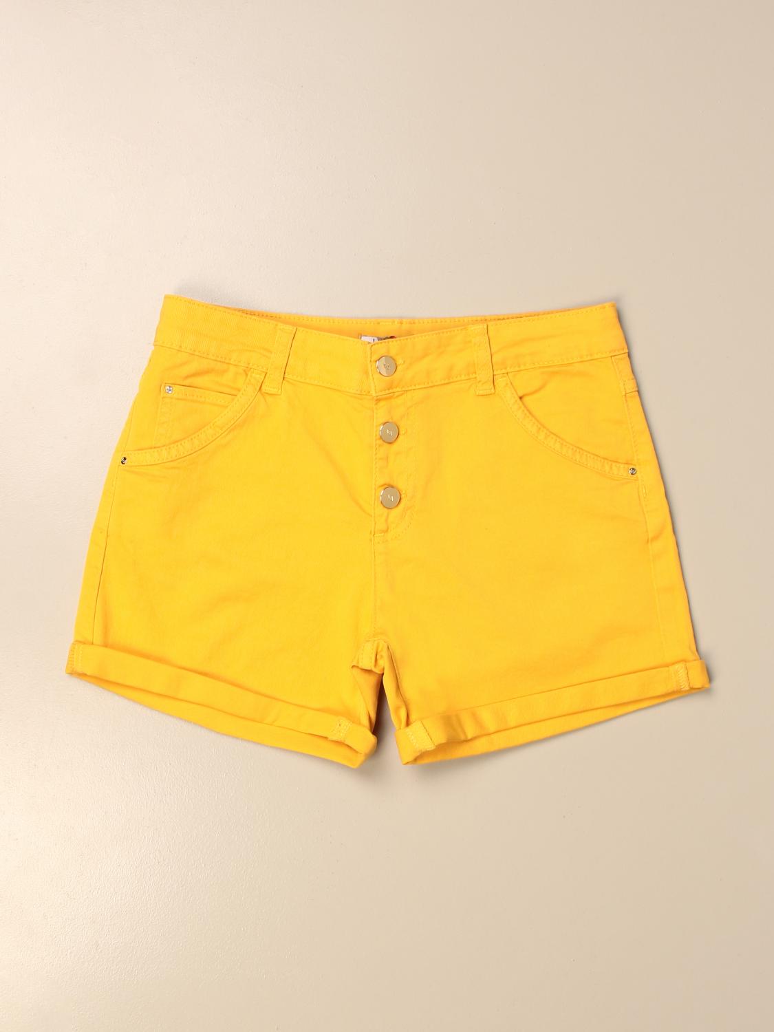 Liu Jo Outlet: Pantaloncino a 5 tasche | Pantaloncino Liu Jo Bambino Oro | Pantaloncino  Liu Jo GA1098T5866 GIGLIO.COM