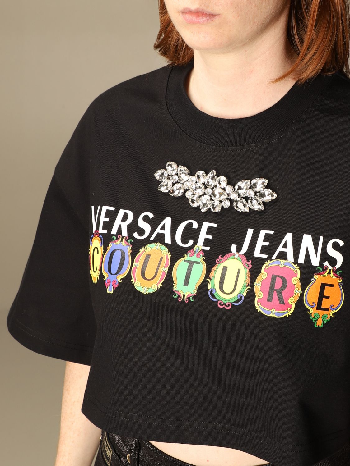 versace jeans t shirt black