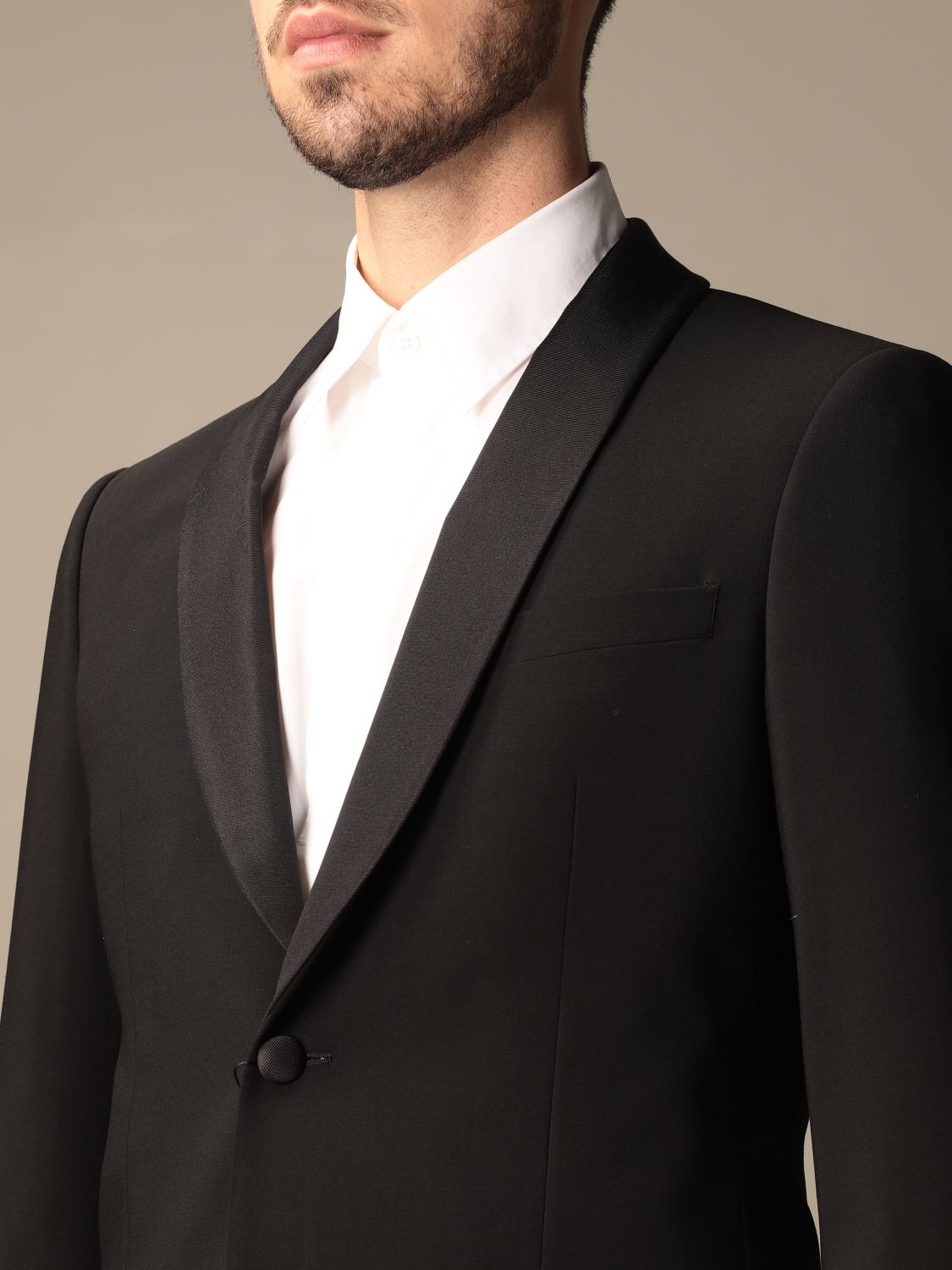 elbow Interpret Dictation GIORGIO ARMANI: suit for man - Black | Giorgio Armani suit 8WGAS007 T002Z  online on GIGLIO.COM