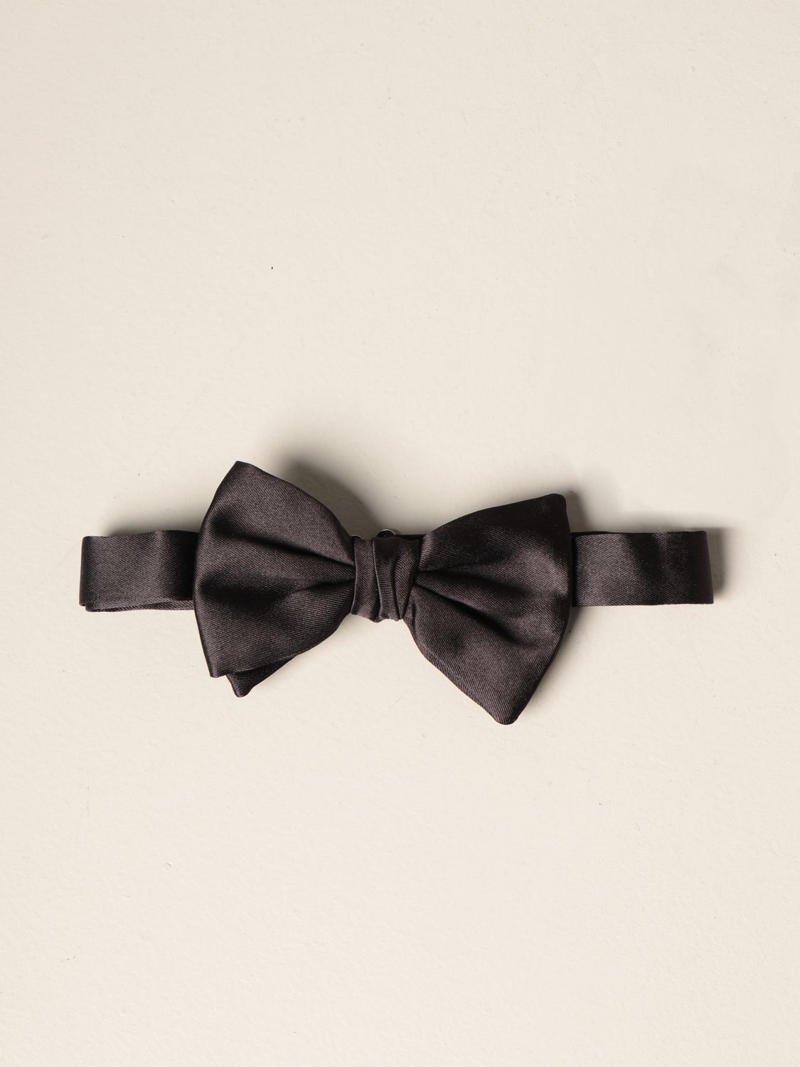 Giorgio Armani Bow Tie With Butterfly Knot In Black | ModeSens