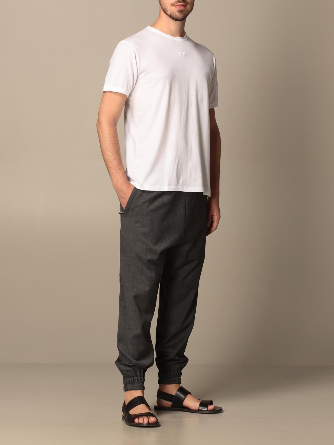 N° 21: Pantalone jogging con cavallo basso | Pantalone N° 21 Uomo Grigio |  Pantalone N° 21 B072 3133 GIGLIO.COM