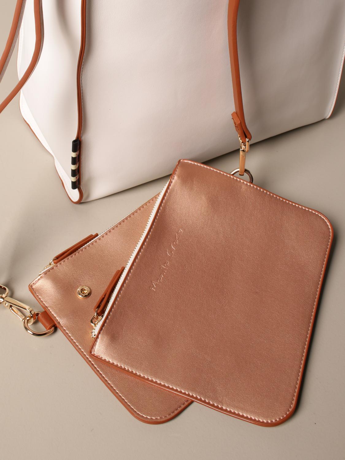 MANILA GRACE Felicia handbag in synthetic leather White Manila