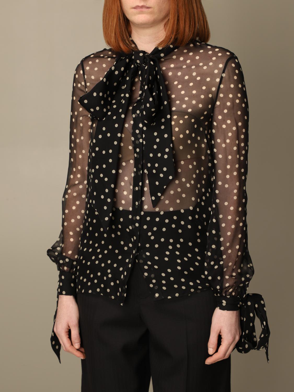 ysl polka dot shirt