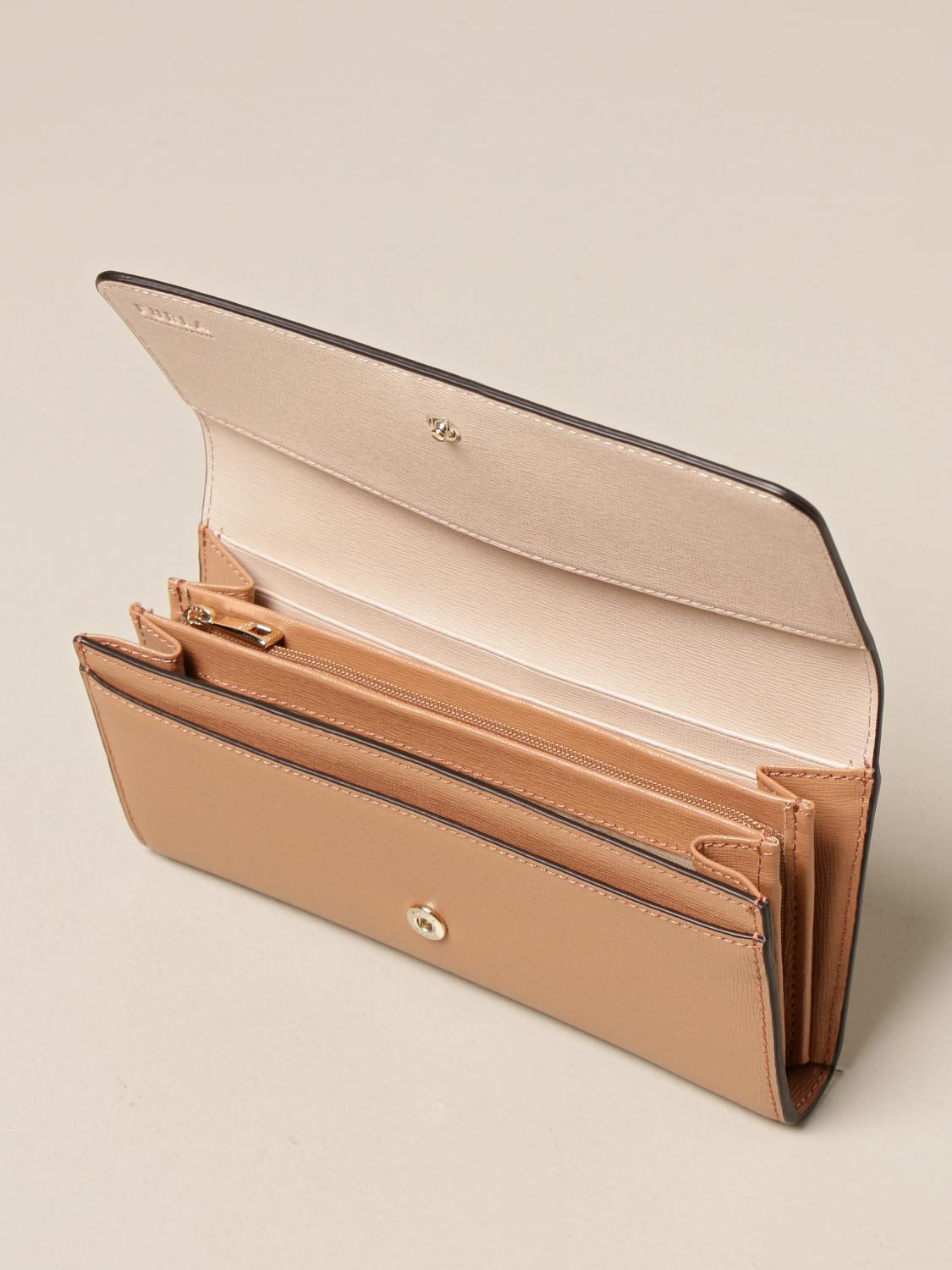 FURLA Babylon continental wallet in saffiano leather Honey Furla