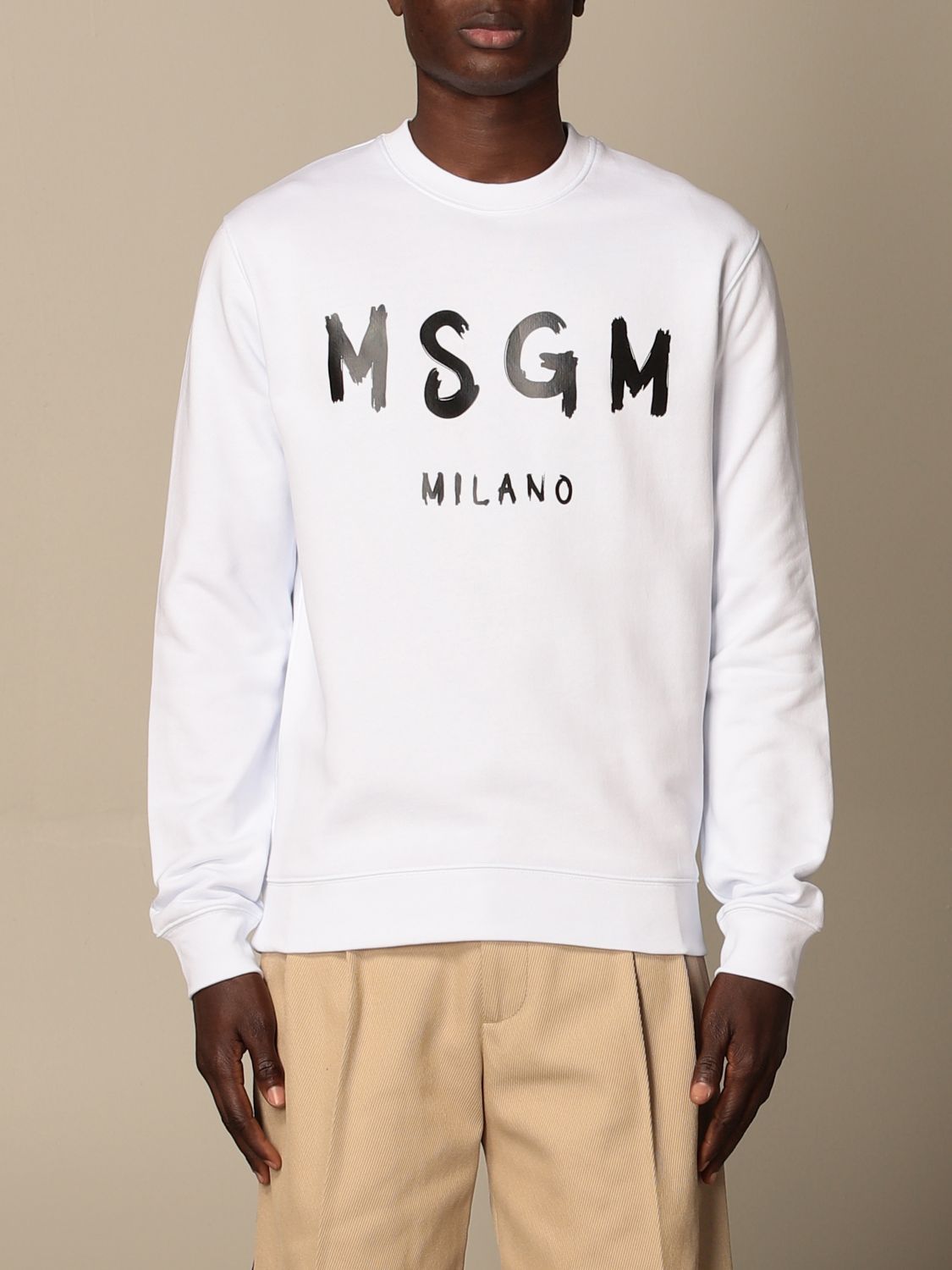 Msgm crewneck sweatshirt with logo