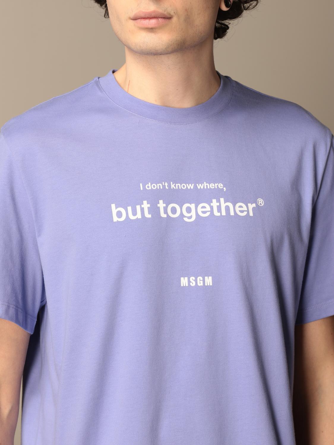 Msgm Outlet: cotton t-shirt with logo 