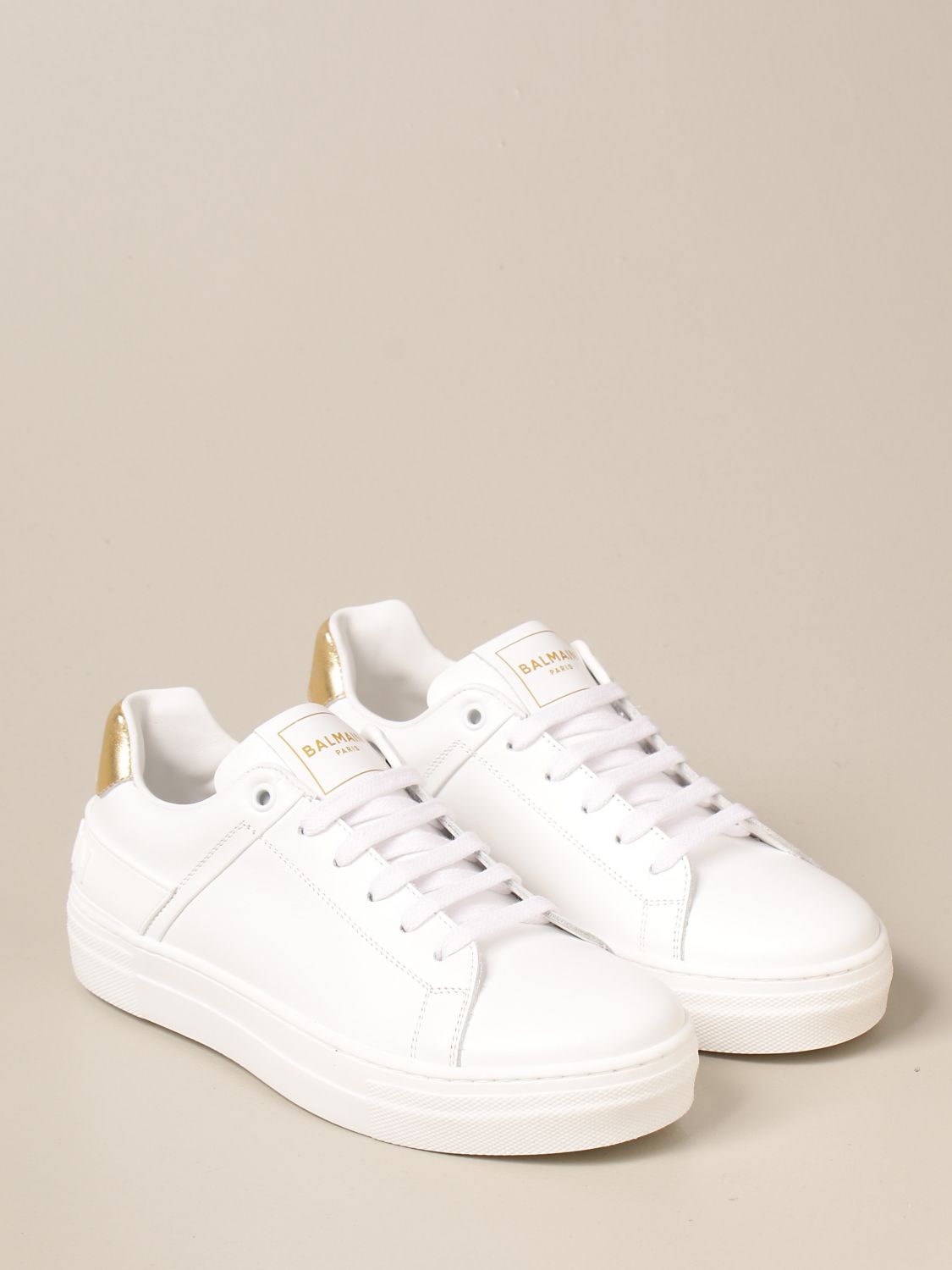Shoes Balmain: Balmain sneakers in smooth leather white 1 2