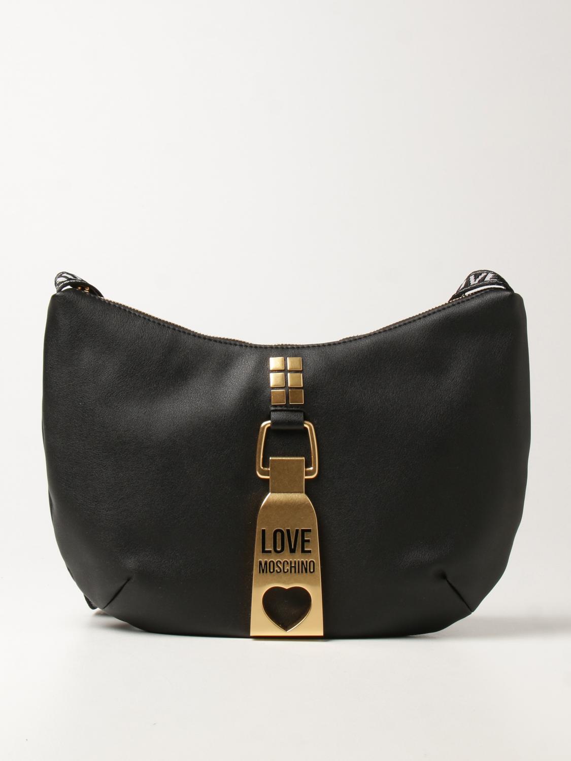 LOVE MOSCHINO shoulder bag in synthetic leather Black Love