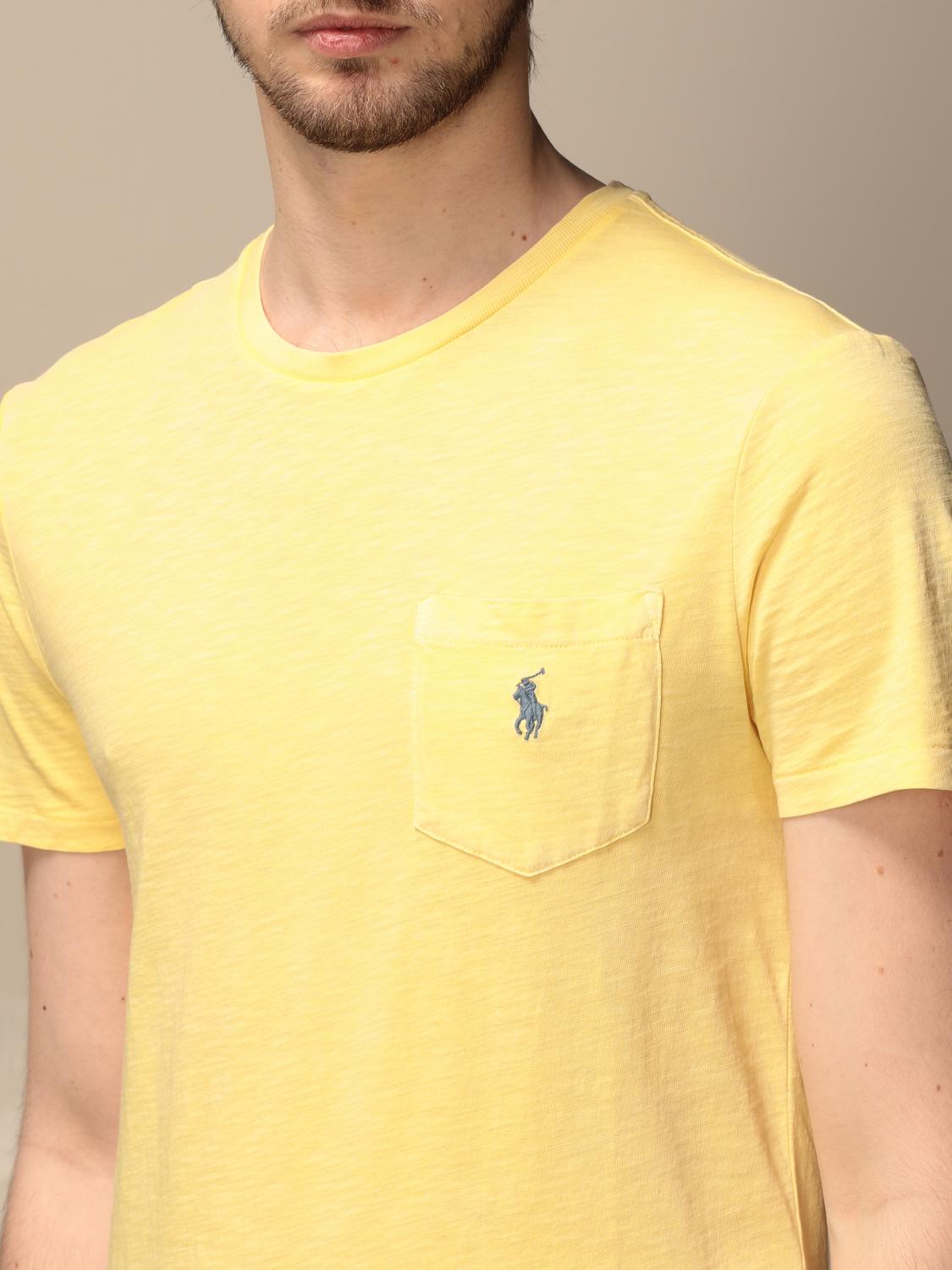 ralph lauren yellow short sleeve shirt