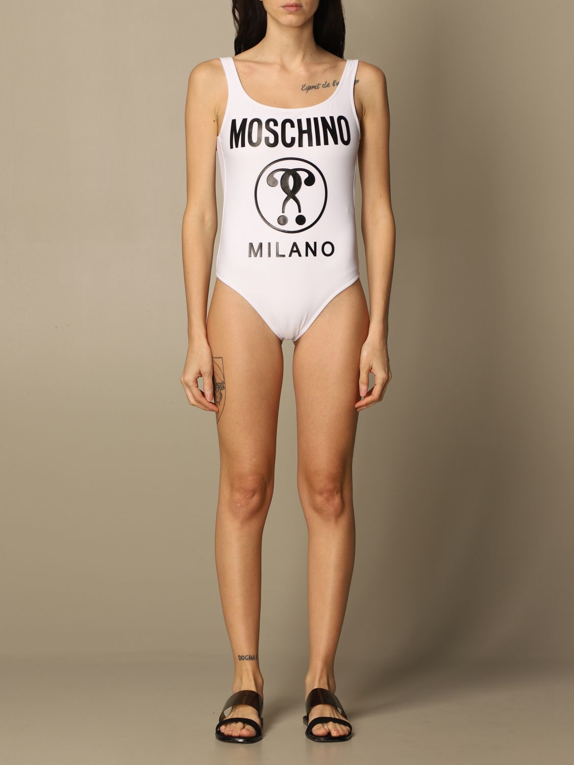 moschino white swimsuit