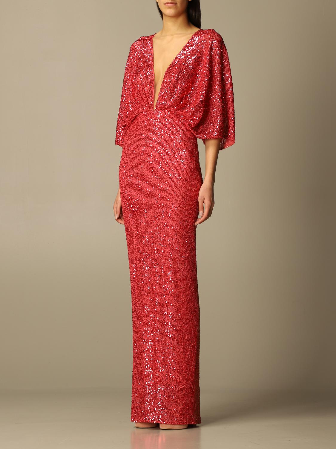 ELISABETTA FRANCHI: Платье Женское - Оранжевый | Платье Elisabetta Franchi  AB014 GIGLIO.COM