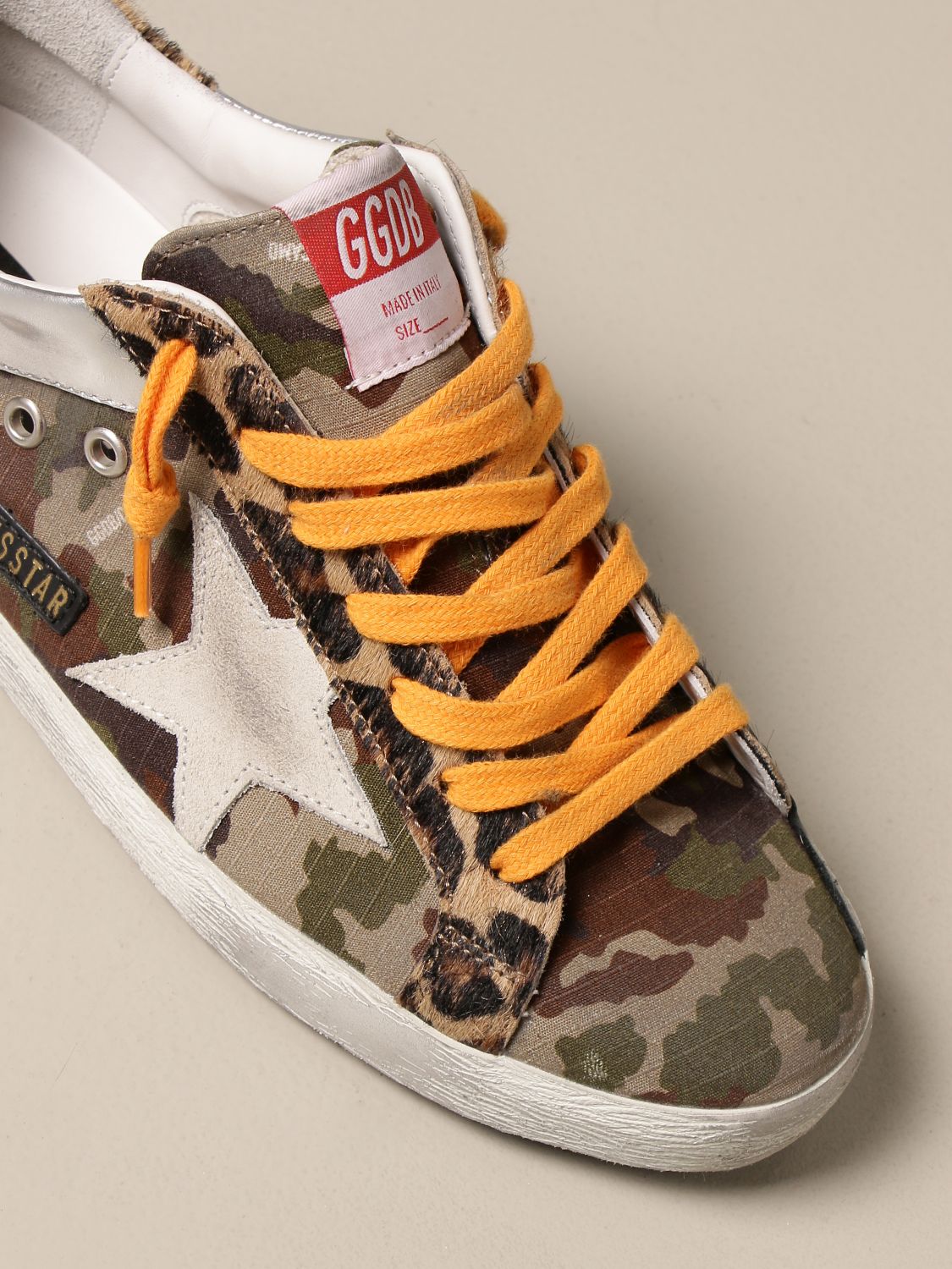 GOLDEN GOOSE: Superstar sneakers in camouflage canvas Sneakers Golden Goose Men Brown | Sneakers Golden Goose GMF00103.F000350.80308 GIGLIO.COM