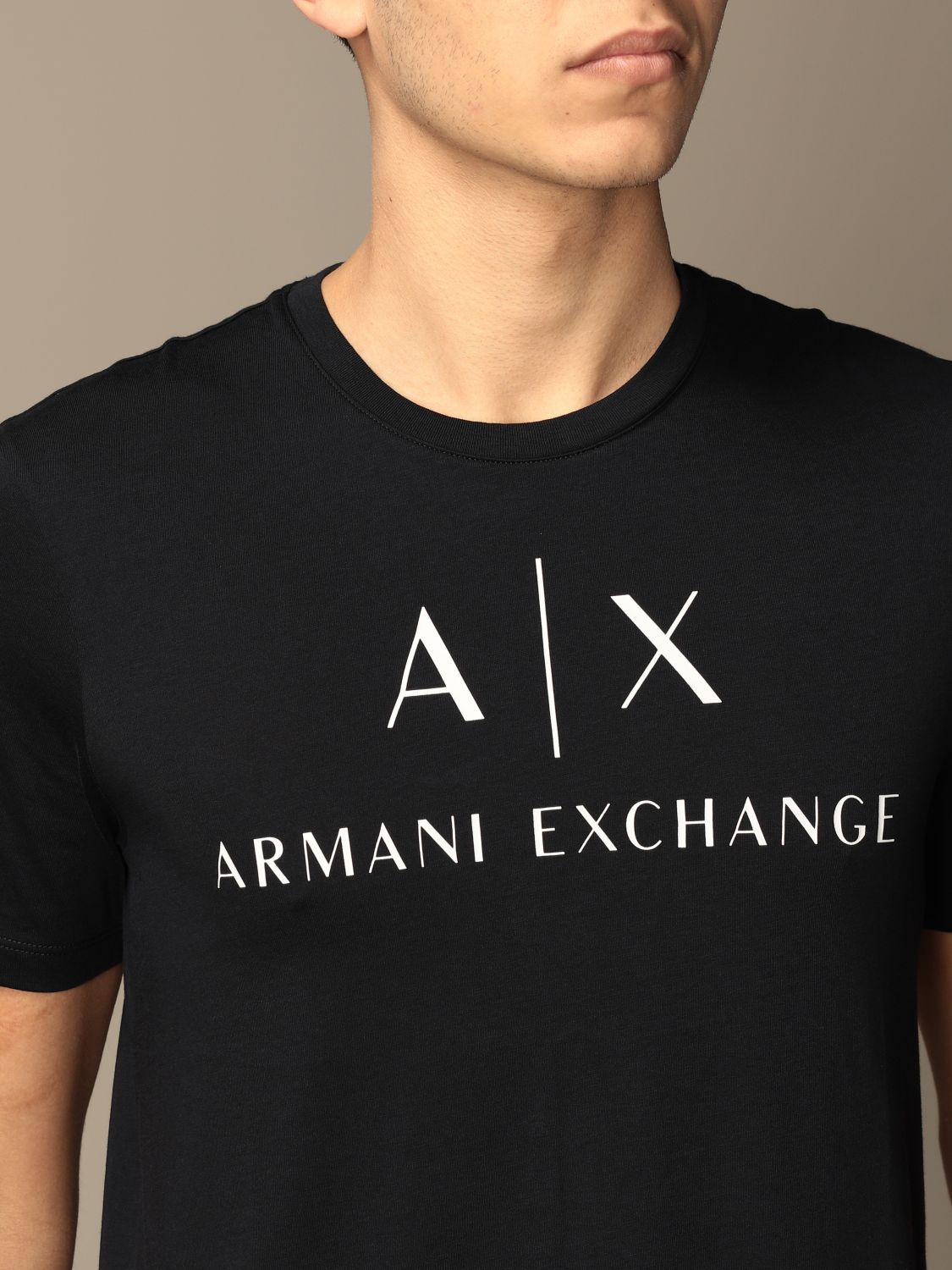 ARMANI EXCHANGE: T-shirt AX logo - Blue | Armani Exchange t-shirt 8NZTCJ online