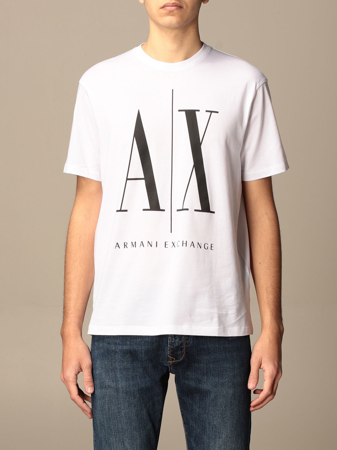 ARMANI EXCHANGE: T-shirt with AX logo - White | Armani Exchange t-shirt  8NZTPA ZJH4Z online on 