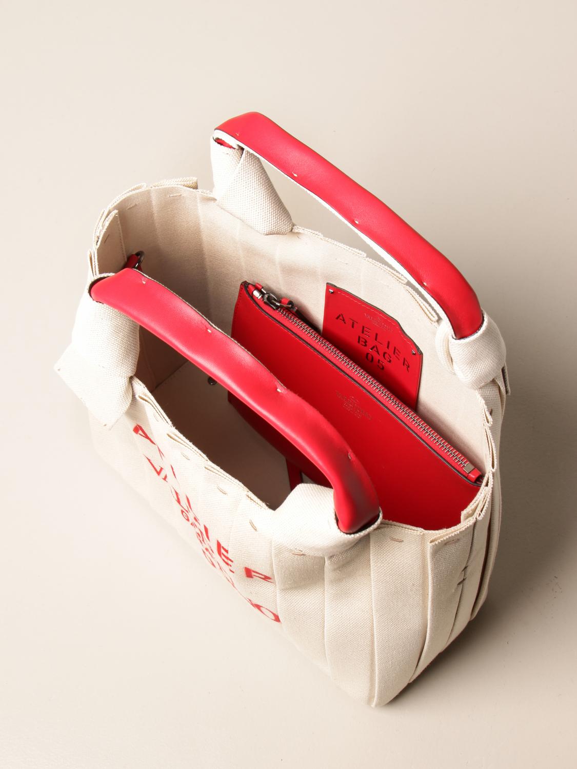VALENTINO GARAVANI Atelier Bag 05 Pliss Edition Bag In Canvas