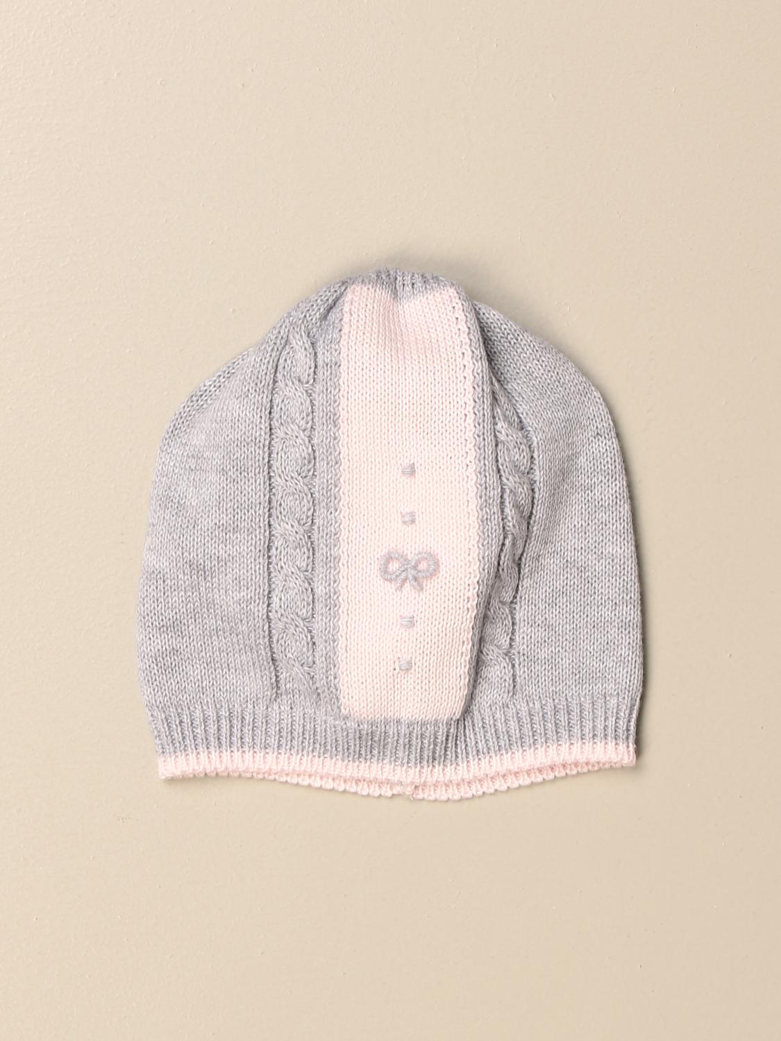 SIOLA: Cappellino a berretto in maglia con fiocco - Grigio | Cappello  Neonato Siola CA70F GIGLIO.COM
