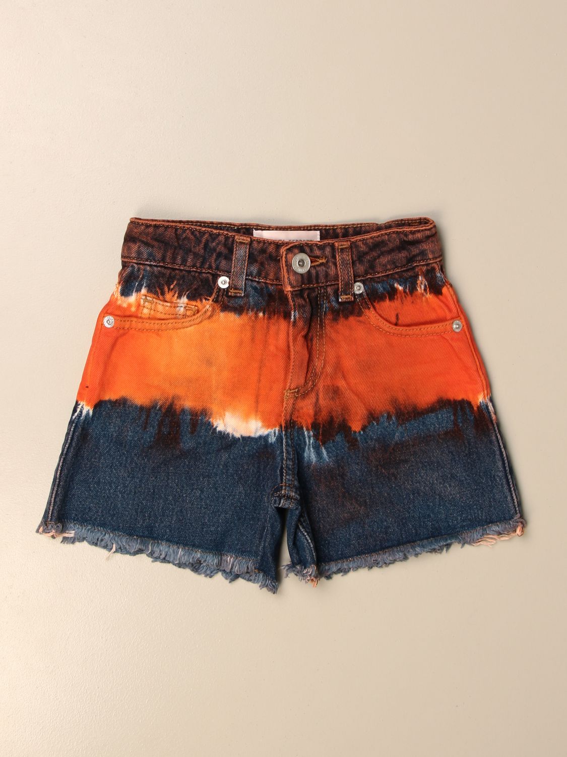 Pantaloncino Alberta Ferretti Junior: Shorts di jeans Alberta Ferretti Junior sfumato arancione 1