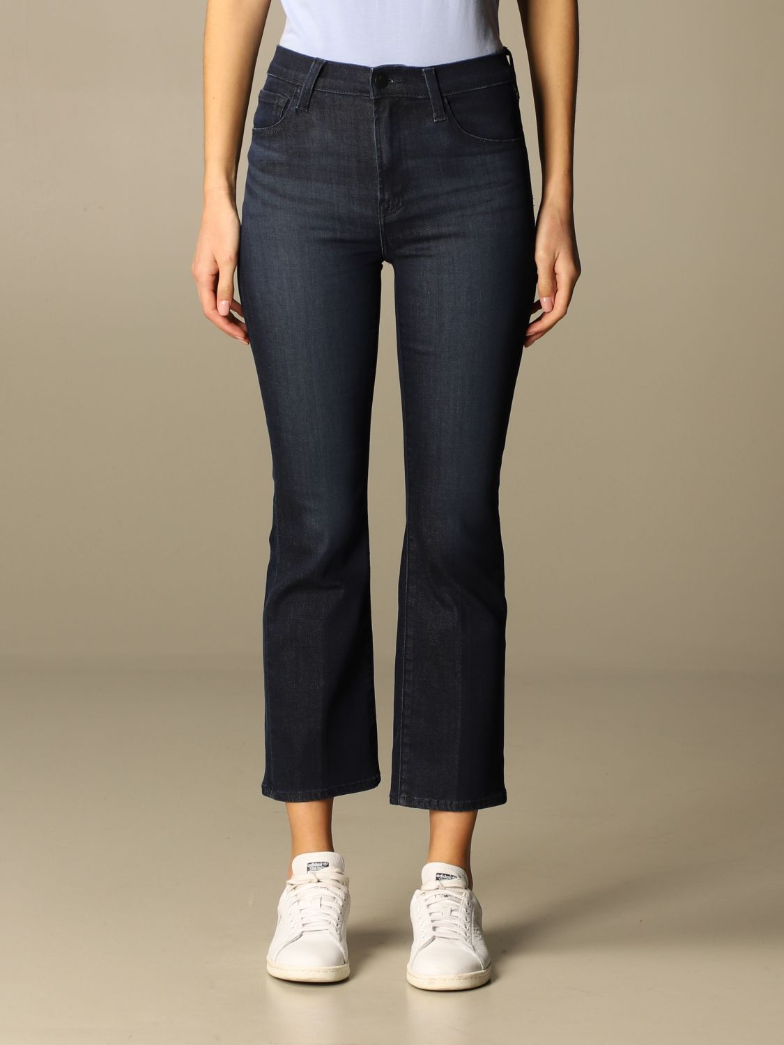 Jeans J Brand: J Brand high-waisted cropped jeans blue 1