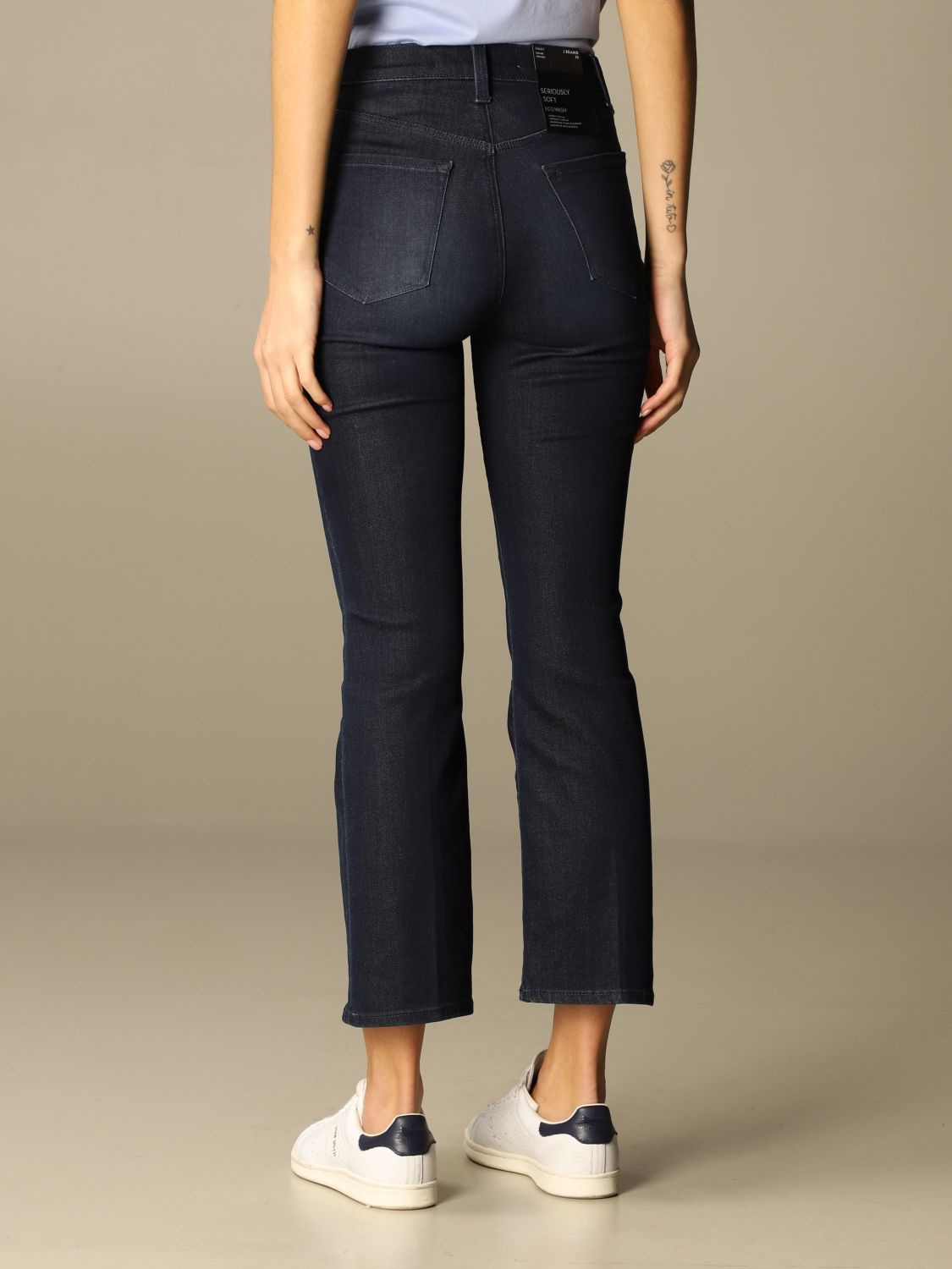 Jeans J Brand: J Brand high-waisted cropped jeans blue 2