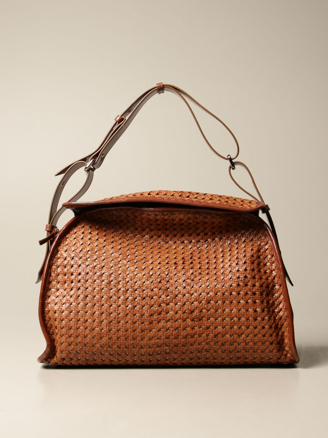 CARDITOSALE: Way bag in woven leather - Brown | Carditosale