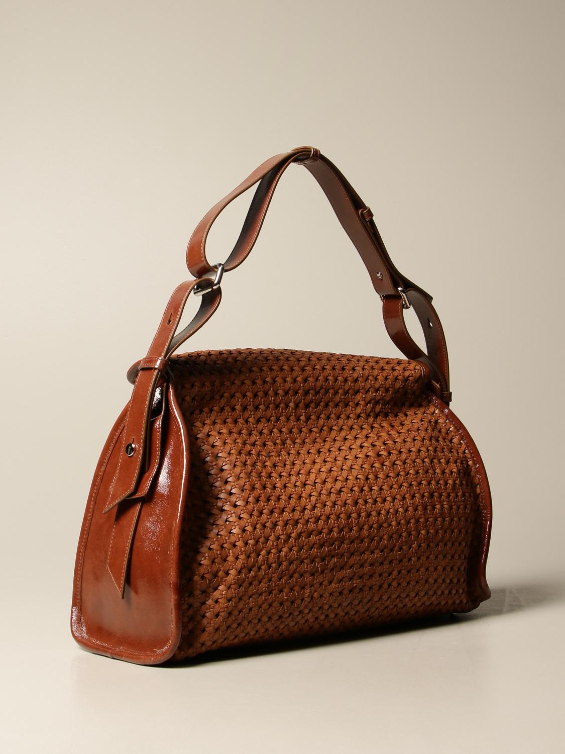 CARDITOSALE: Way bag in woven leather - Brown | Carditosale