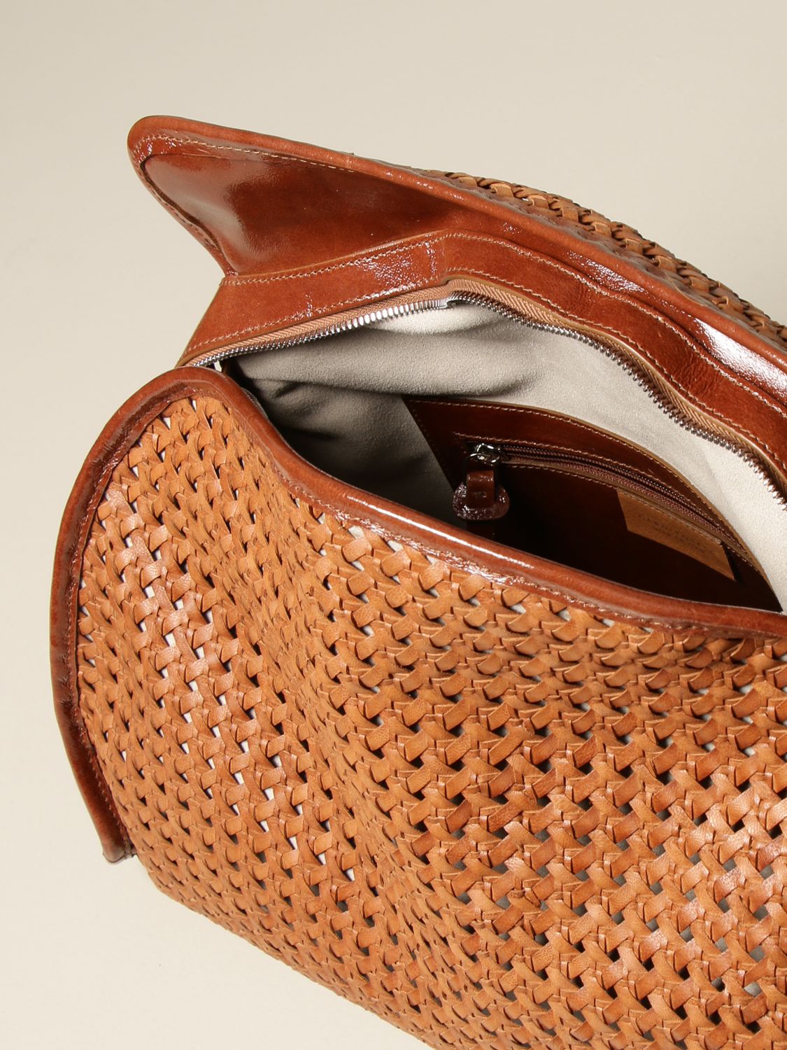 CARDITOSALE: Way bag in woven leather - Brown | Carditosale